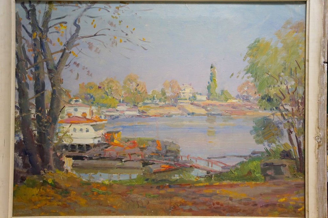 Oil painting Landscape Kisil Grigory Alekseevich: NoVern 1327 *** ABOUT THIS PAINTING *** * TITLE: "Landscape" * ARTISTS: Kisil Grigory Alekseevich * SIZE: 60x80 cm/'23.62x31.49 inches' * MEDIUM: oil, canvas * HAND PAINTED: Original painting from our