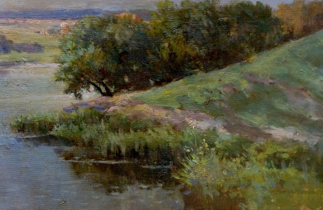 Oil painting River landscape Nevkritiy Denis Nikiforovich - 5