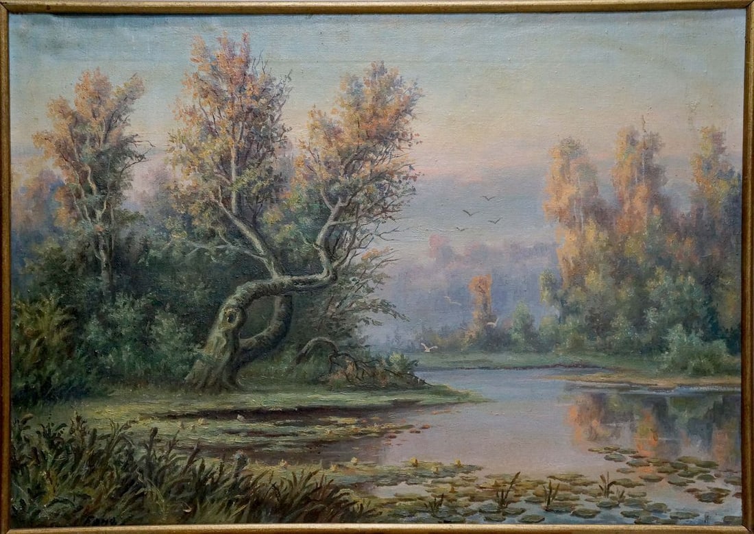 Oil painting River landscape Bonya Grigory Vasilievich (1 of 8)