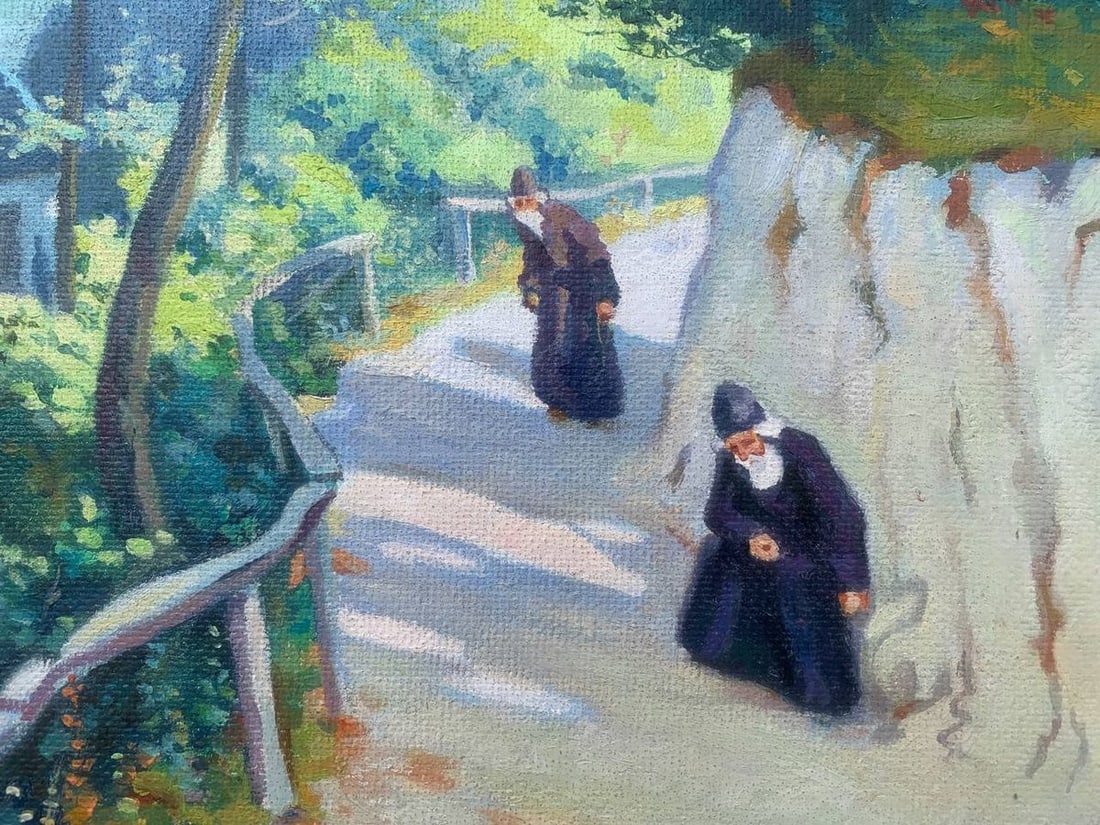 Oil painting Svyatogorsky monastery Konstantin Vasilyevich Zaruba - 3