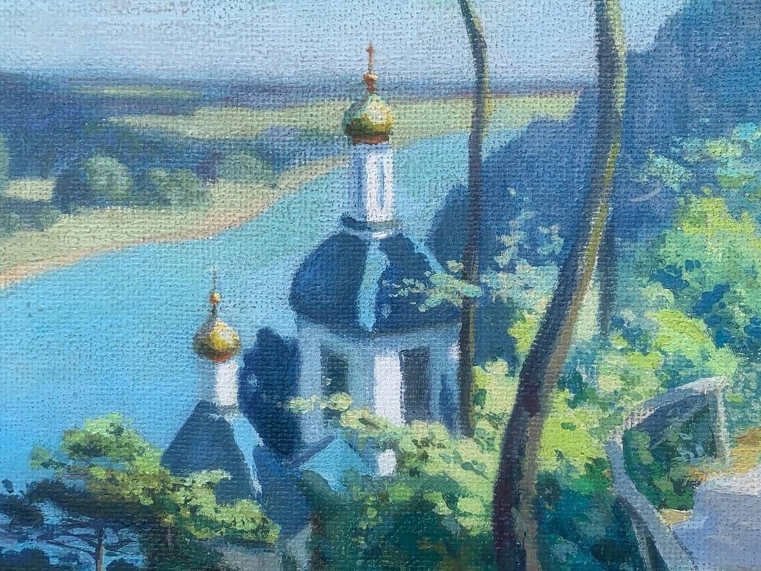 Oil painting Svyatogorsky monastery Konstantin Vasilyevich Zaruba - 5