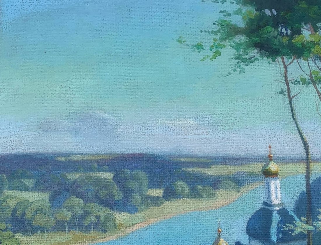 Oil painting Svyatogorsky monastery Konstantin Vasilyevich Zaruba - 9