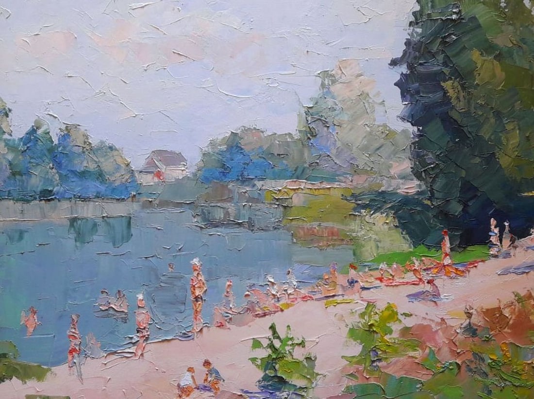 Oil painting summer is in full swing Serdyuk Boris Petrovich: NoSERB 794 *** ABOUT THIS PAINTING *** * TITLE: "summer is in full swing" * ARTISTS: Serdyuk Boris Petrovich * SIZE: 55x75 cm/'21.65x29.52 inches' * MEDIUM: oil, canvas * HAND PAINTED: Original