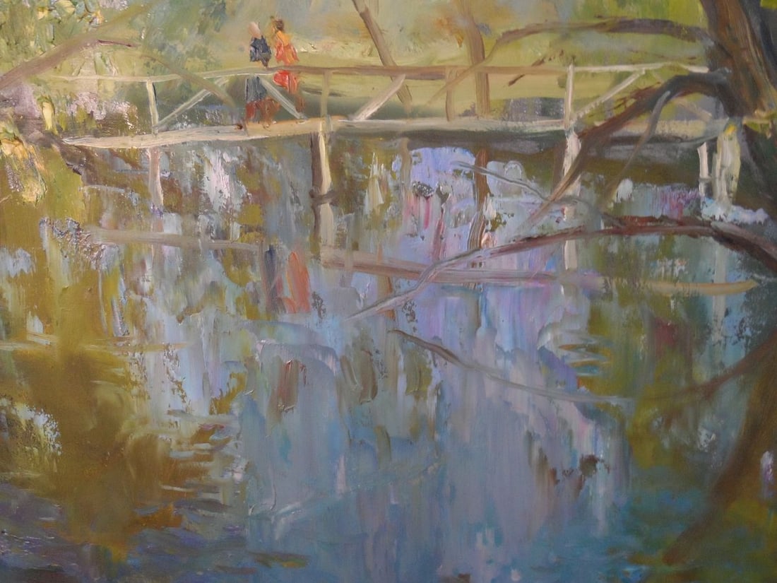 Oil painting Spring on the river Mishurovsky V. V. - 4