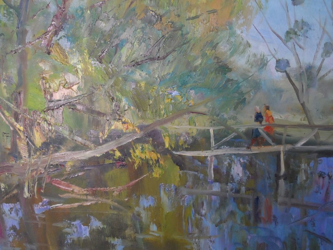 Oil painting Spring on the river Mishurovsky V. V. - 8