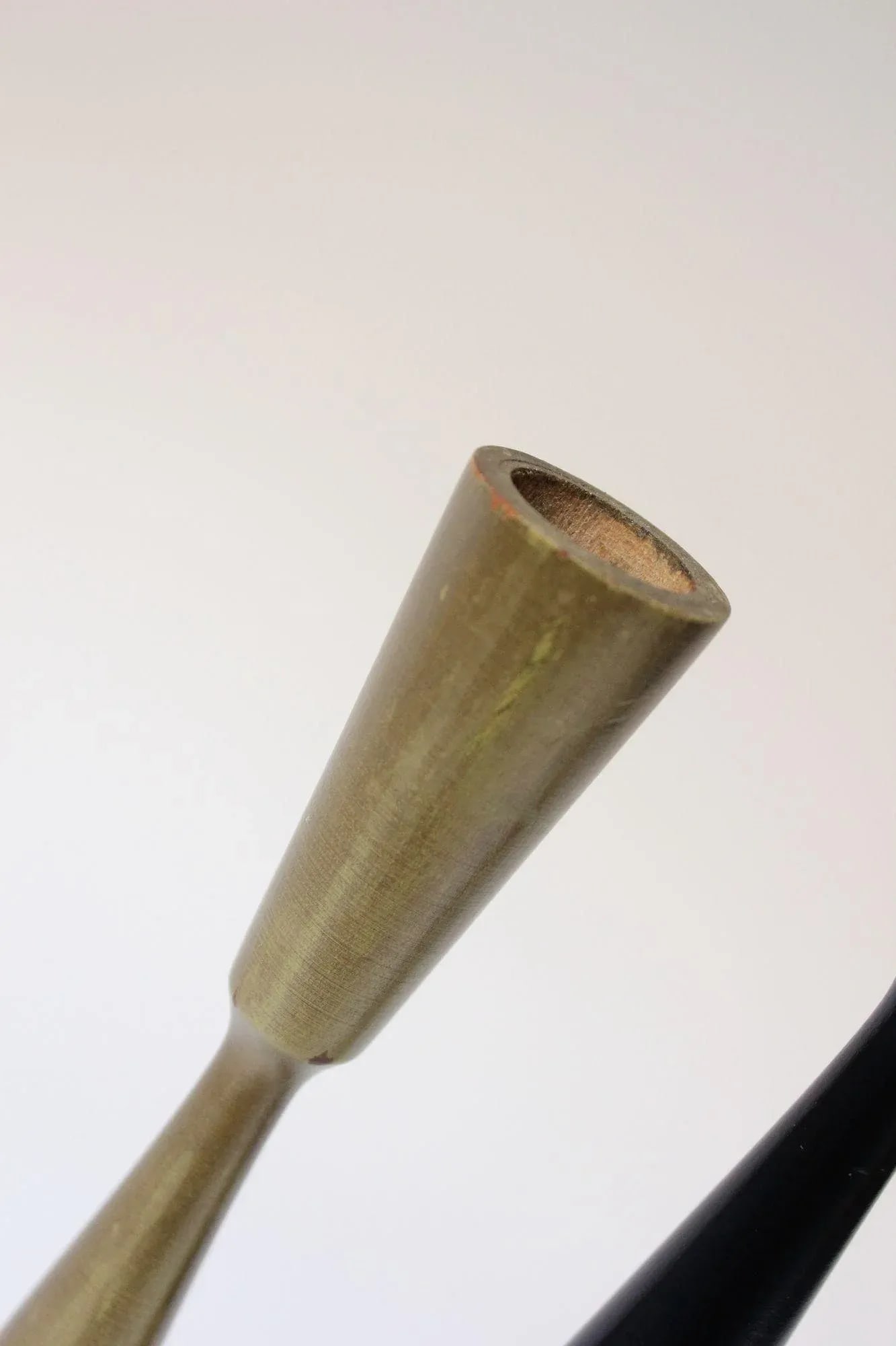 Set of Two Danish Modern Candlesticks in Gold and Black - 12