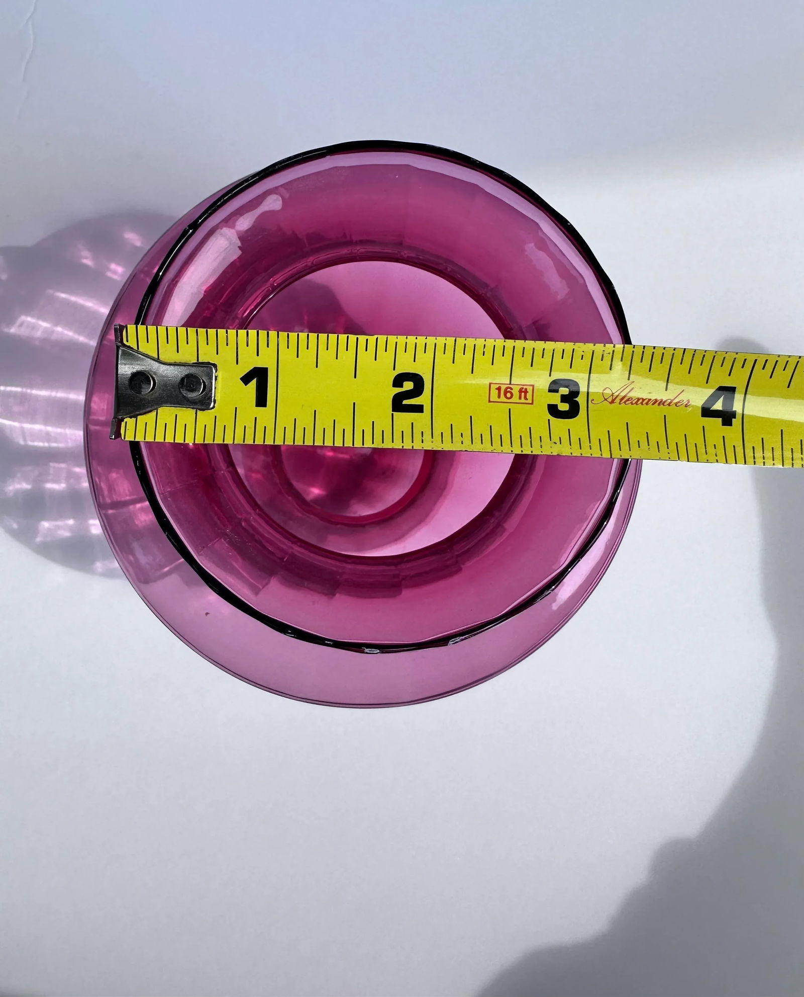 Pilgrim Cranberry Red Optic Art Glass Flower Vasd Vintage Mid 20th Century - 7