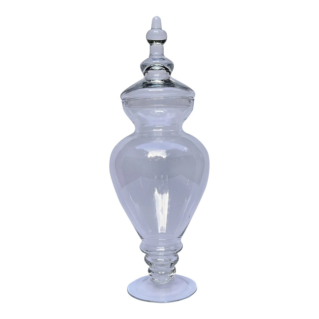 2000s Tall Glass Apothecary Jar & Lid (1 of 10)