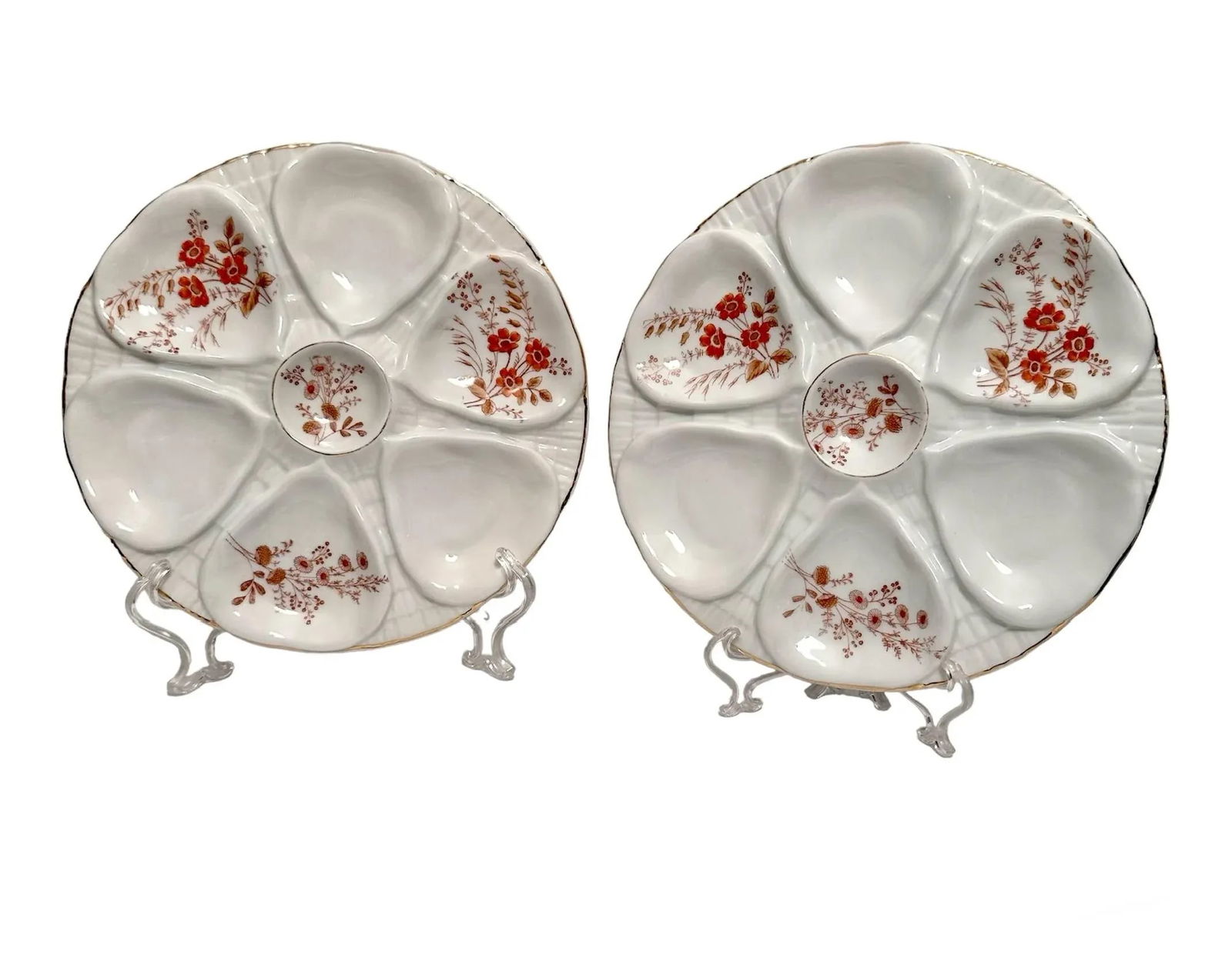 Vintage Oyster Plates 1940's Austria- A Pair - 2