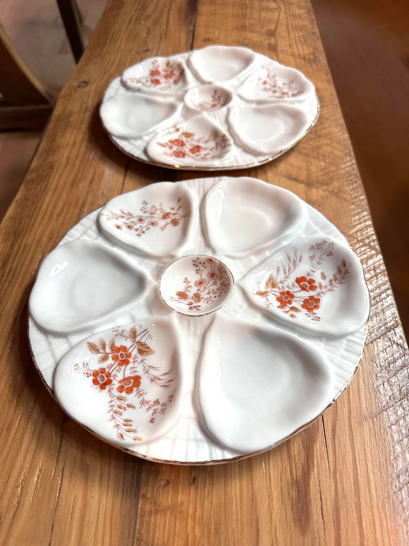 Vintage Oyster Plates 1940's Austria- A Pair - 6