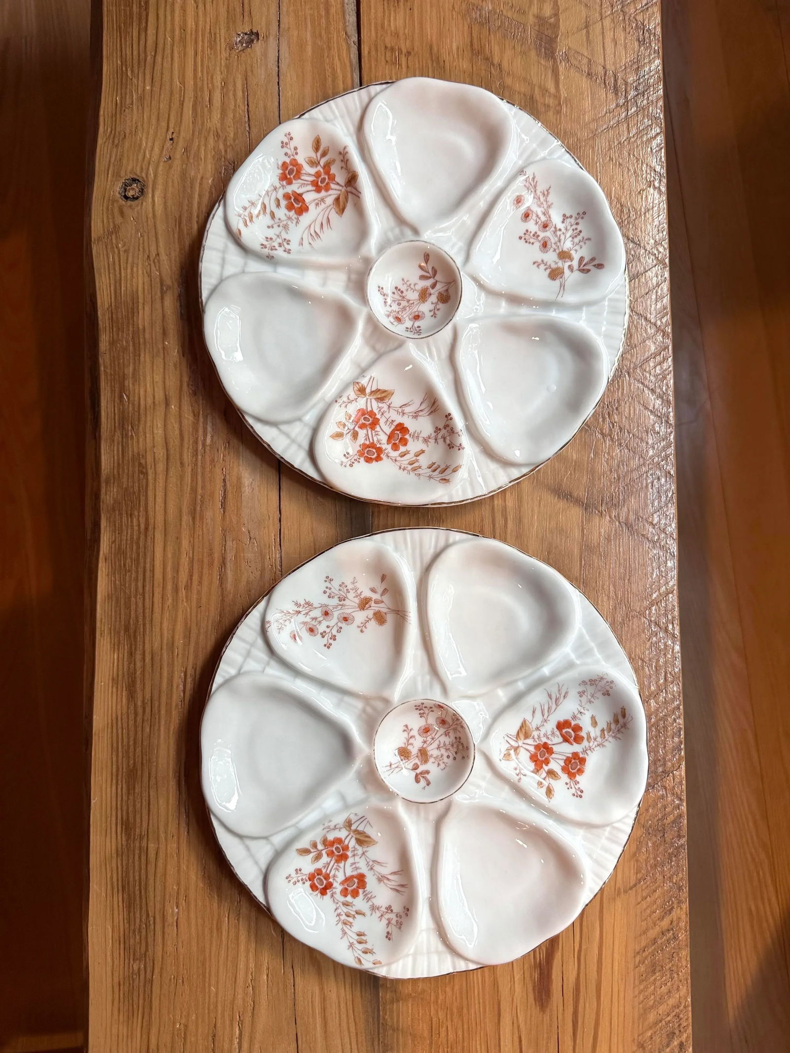 Vintage Oyster Plates 1940's Austria- A Pair - 8