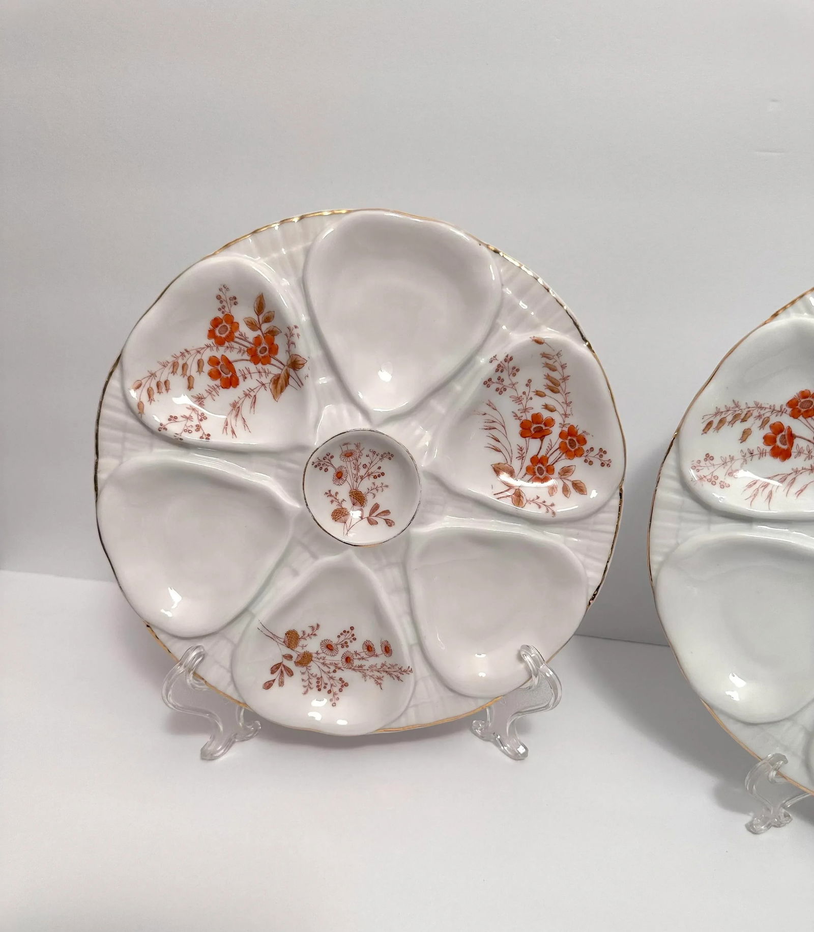 Vintage Oyster Plates 1940's Austria- A Pair - 9