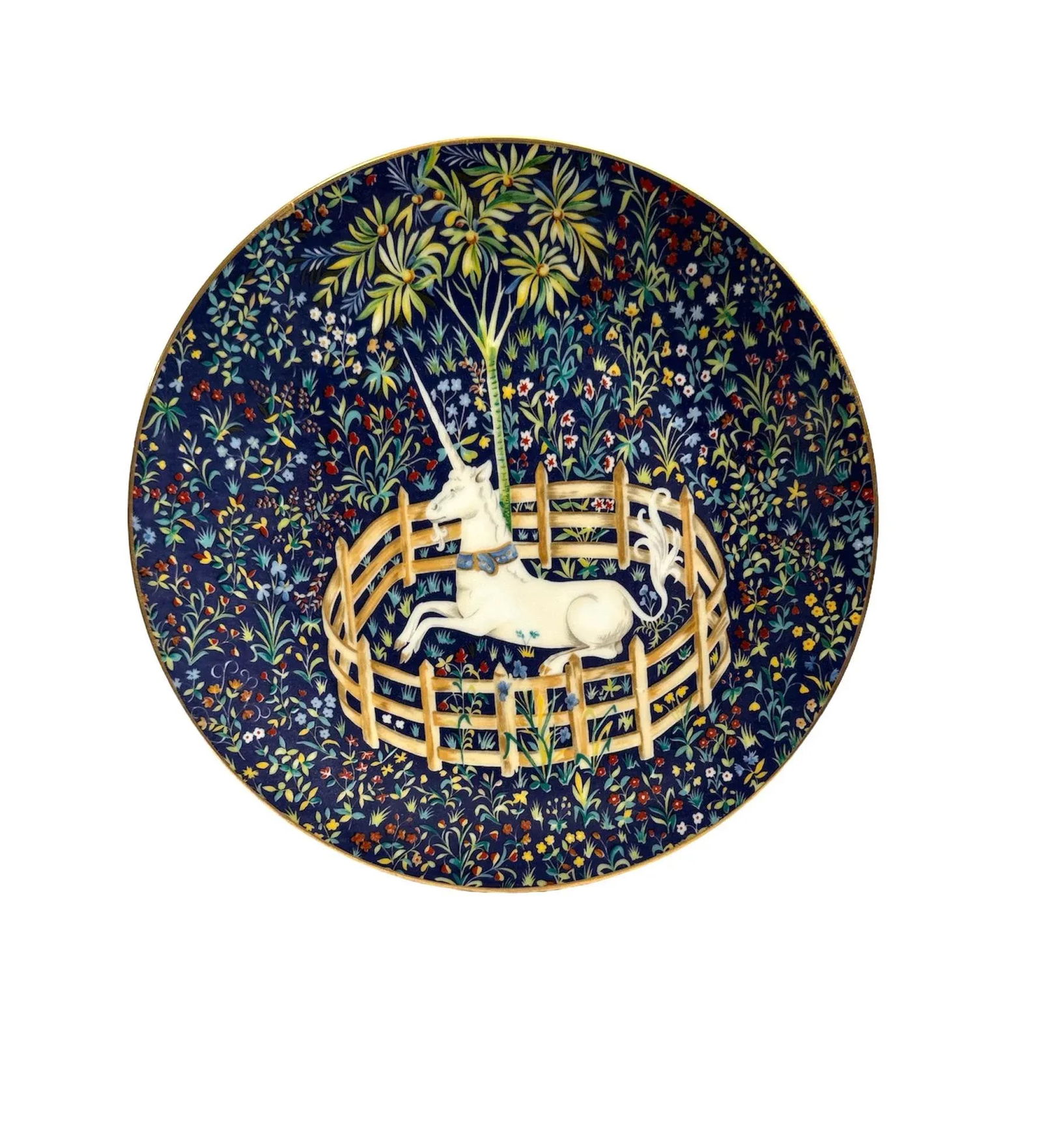 1970s Limoges Hunt of the Unicorn Plate Limited Edition Number 1 - 9