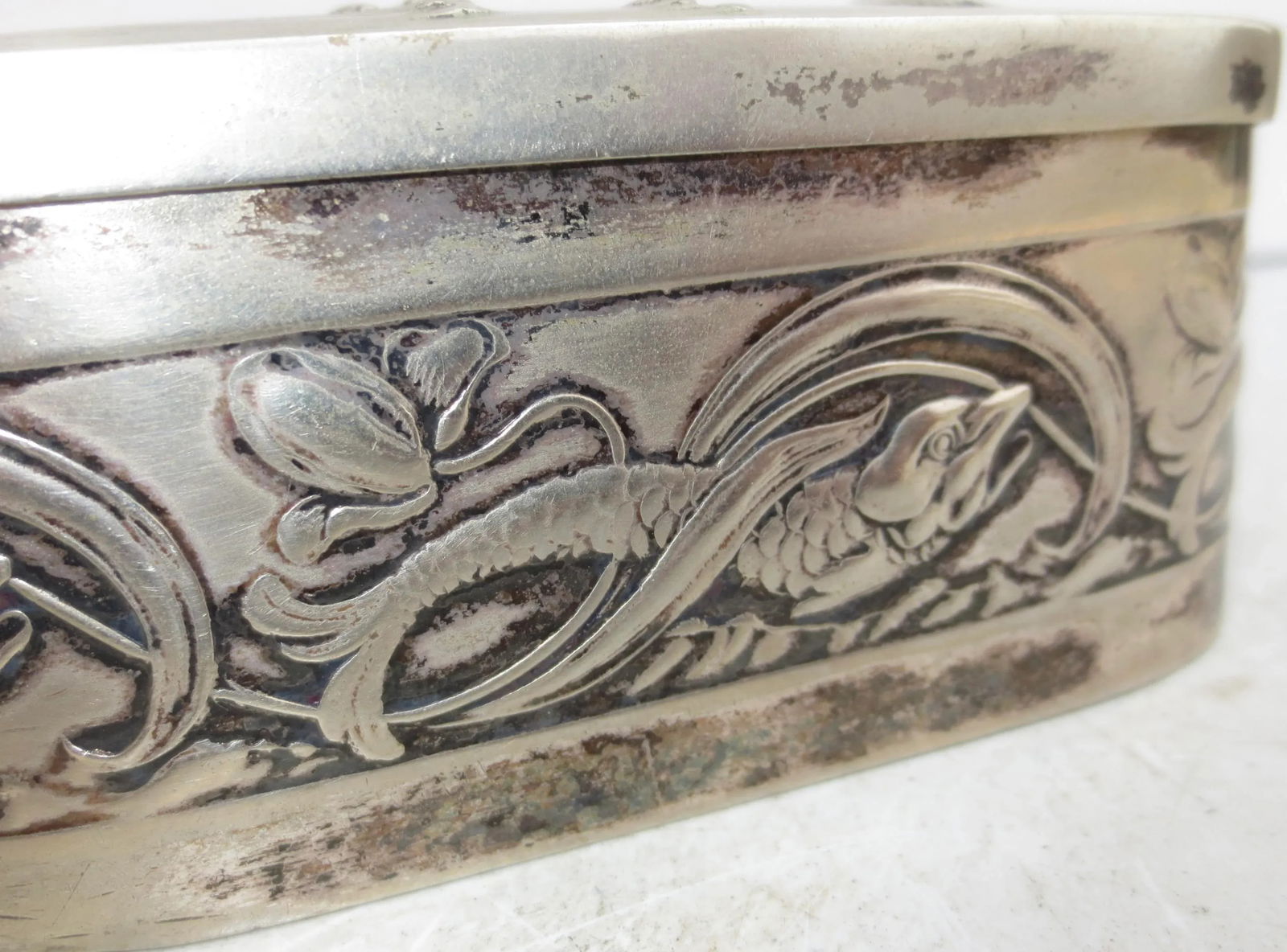 Antique Art Nouveau Caviar Server From Argentina Alpaca Cica 1900 - 3