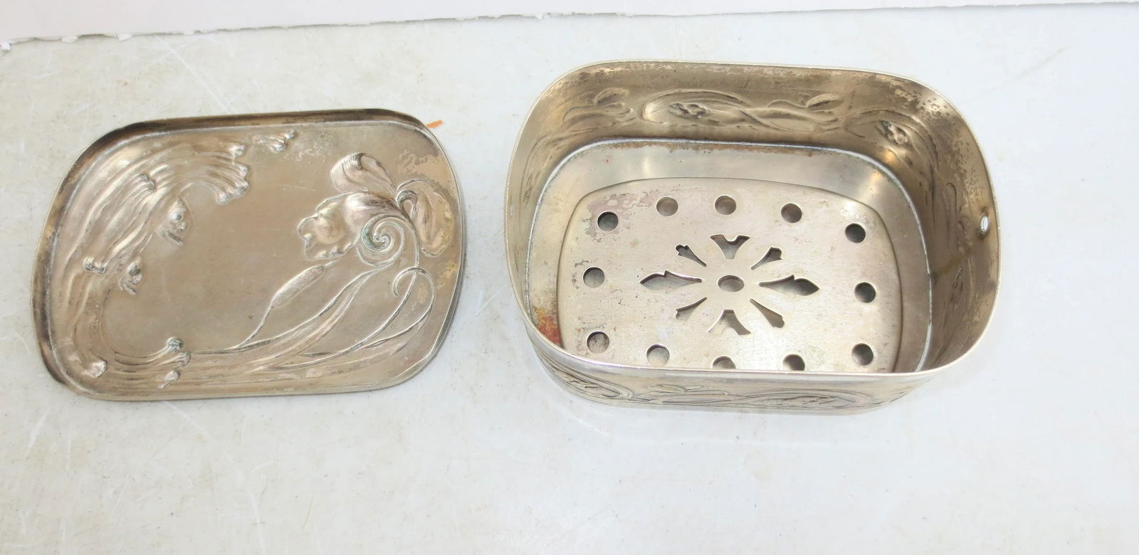 Antique Art Nouveau Caviar Server From Argentina Alpaca Cica 1900 - 5