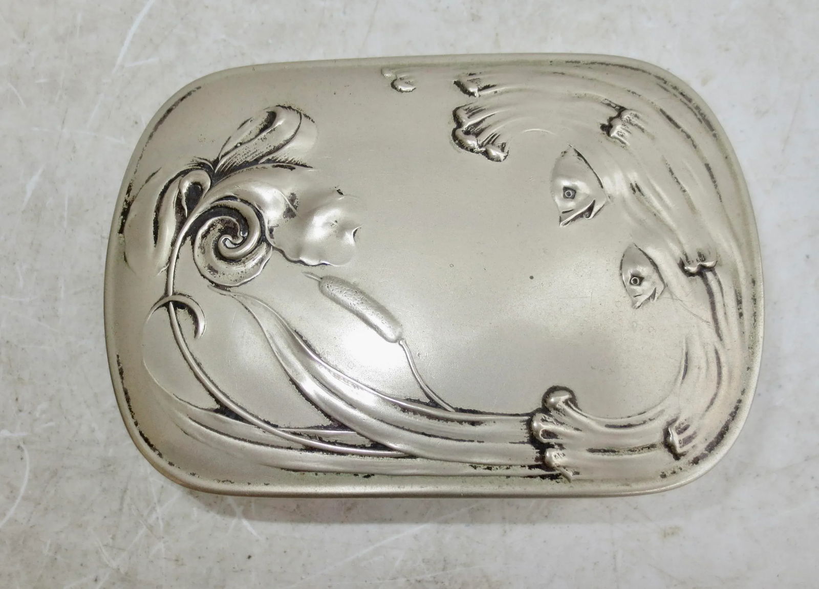 Antique Art Nouveau Caviar Server From Argentina Alpaca Cica 1900 - 7