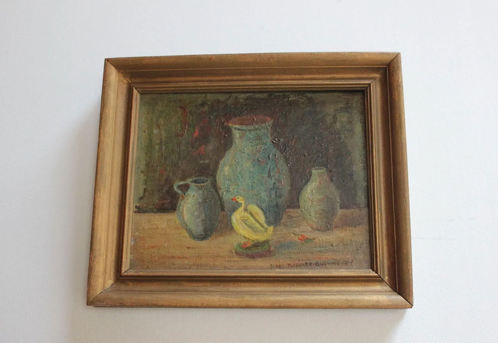 Elaine Plishker Auchmoody Still Life With Duck Oil on Canvas - 13