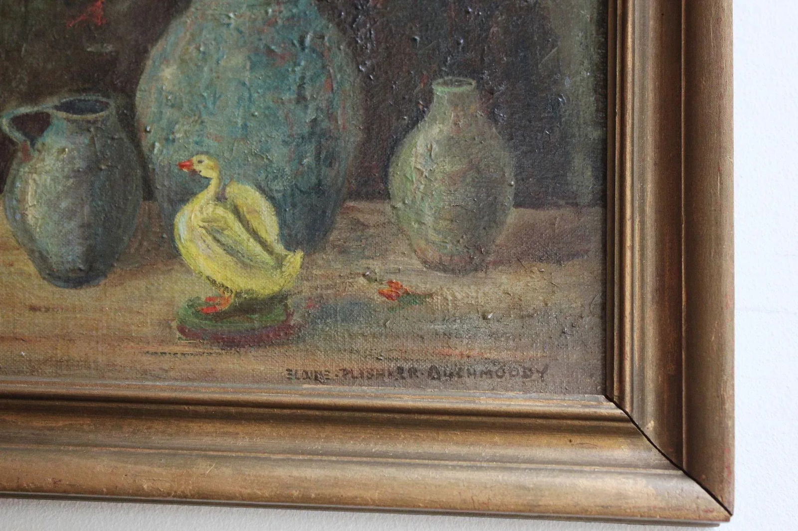 Elaine Plishker Auchmoody Still Life With Duck Oil on Canvas - 7