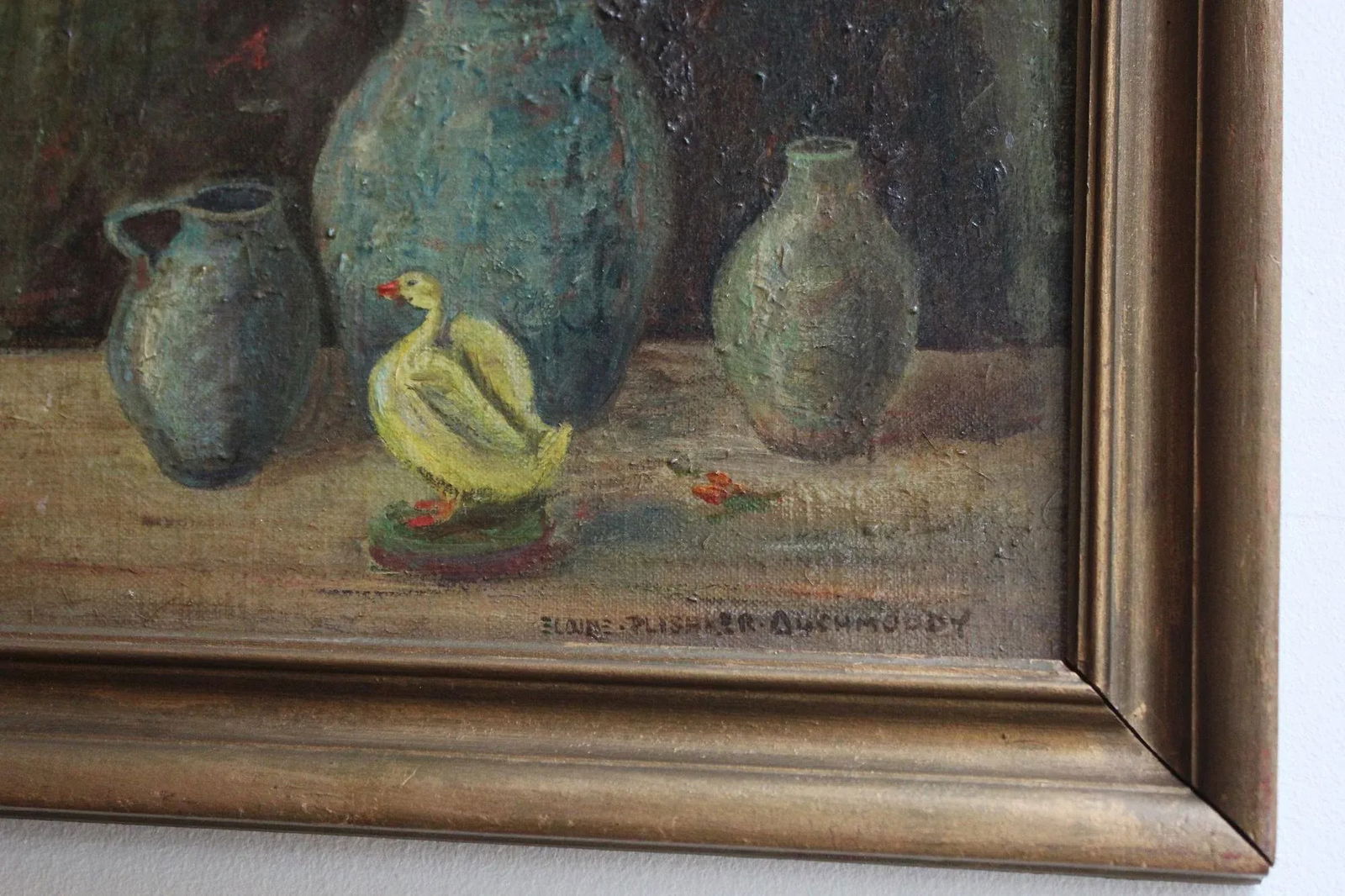 Elaine Plishker Auchmoody Still Life With Duck Oil on Canvas - 8