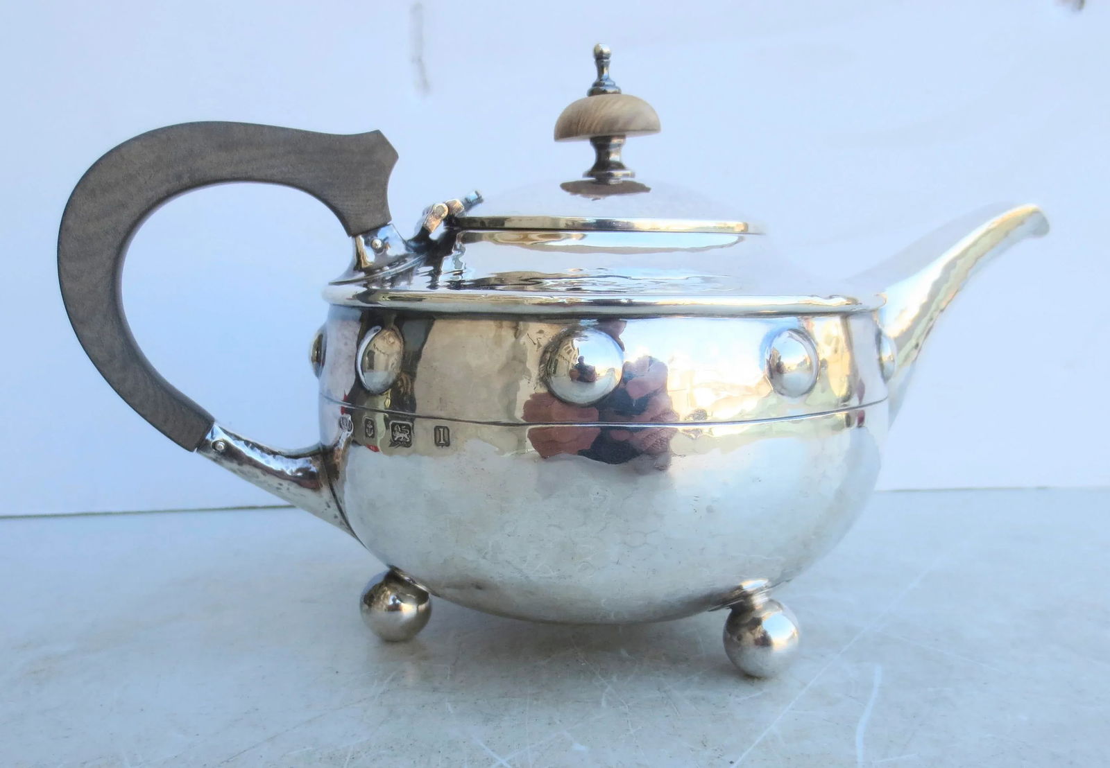 Antique Arts and Crafts Sterling Silver Tea Pot Circa 1910 - 10