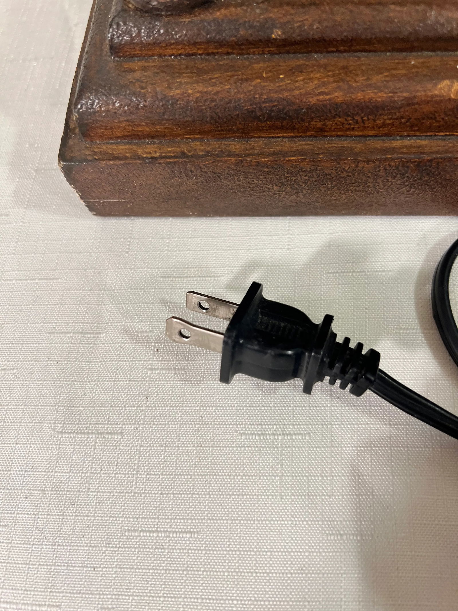 Vintage Wildwood Handmade and Finished Woven Cane Lamp With Silk Shade - Included - 12