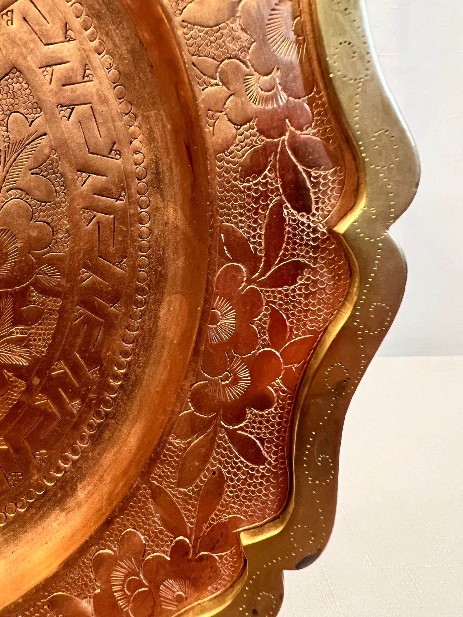 Vintage Chinese Buddhist Brass and Copper Alms Bowl Catchall - 3