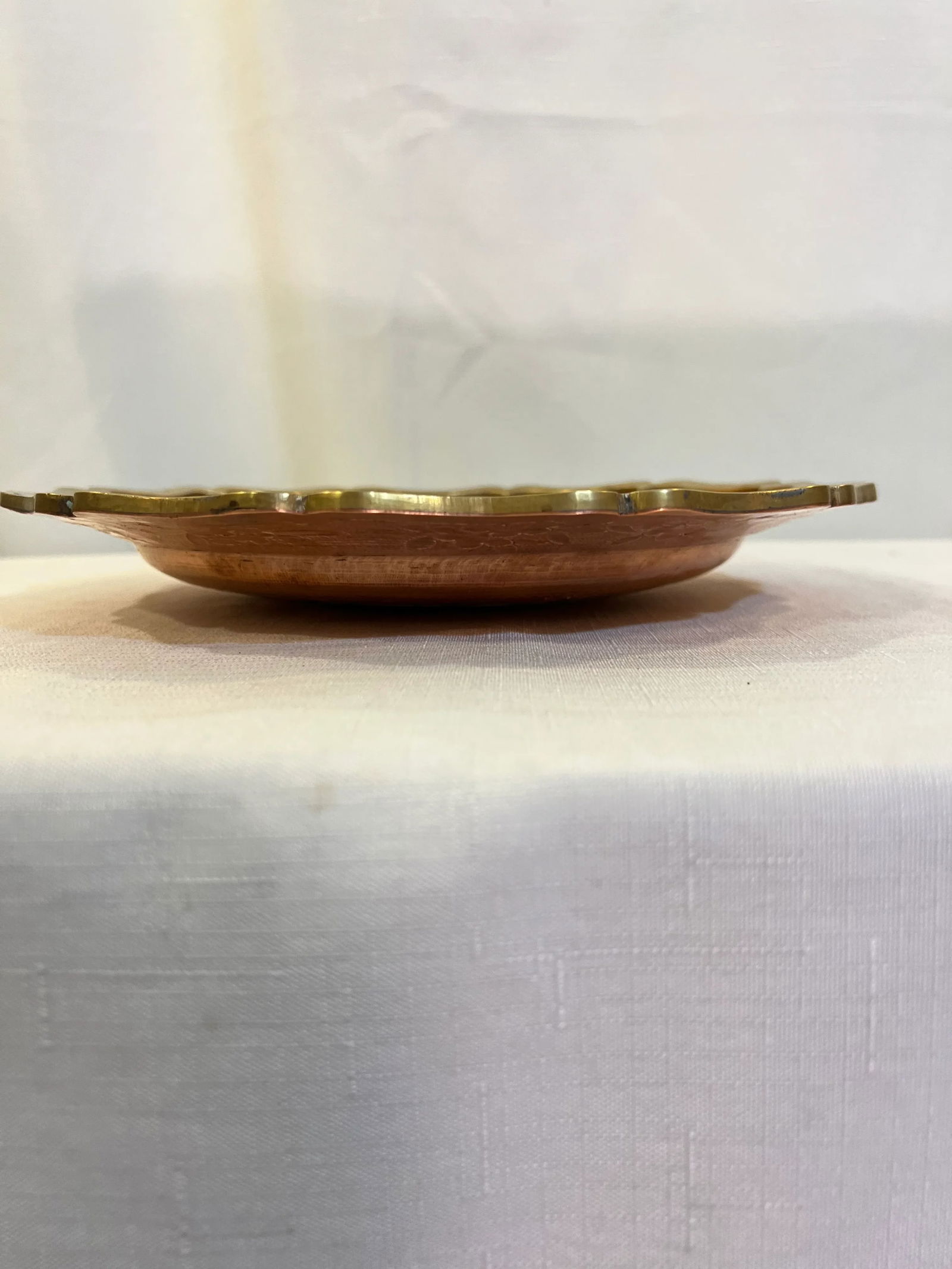Vintage Chinese Buddhist Brass and Copper Alms Bowl Catchall - 7