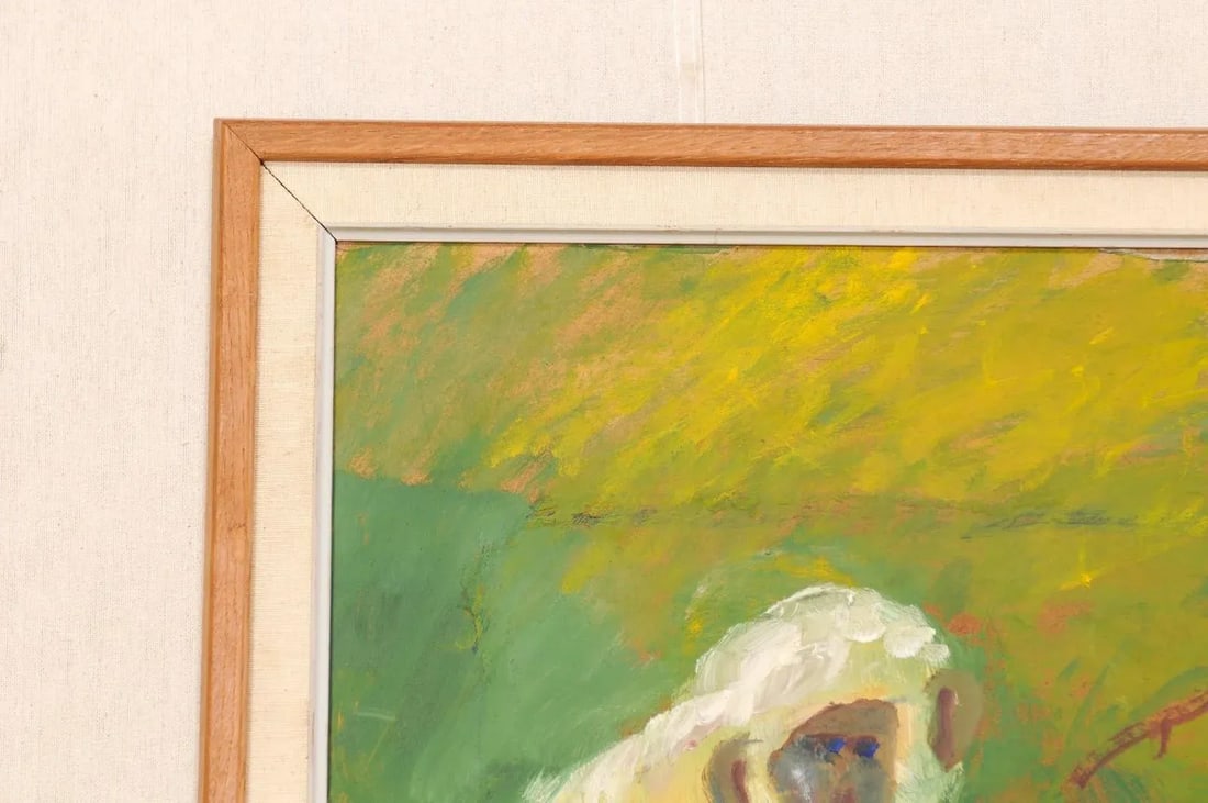 Danish 1930's Framed Painting of Monkeys - 3