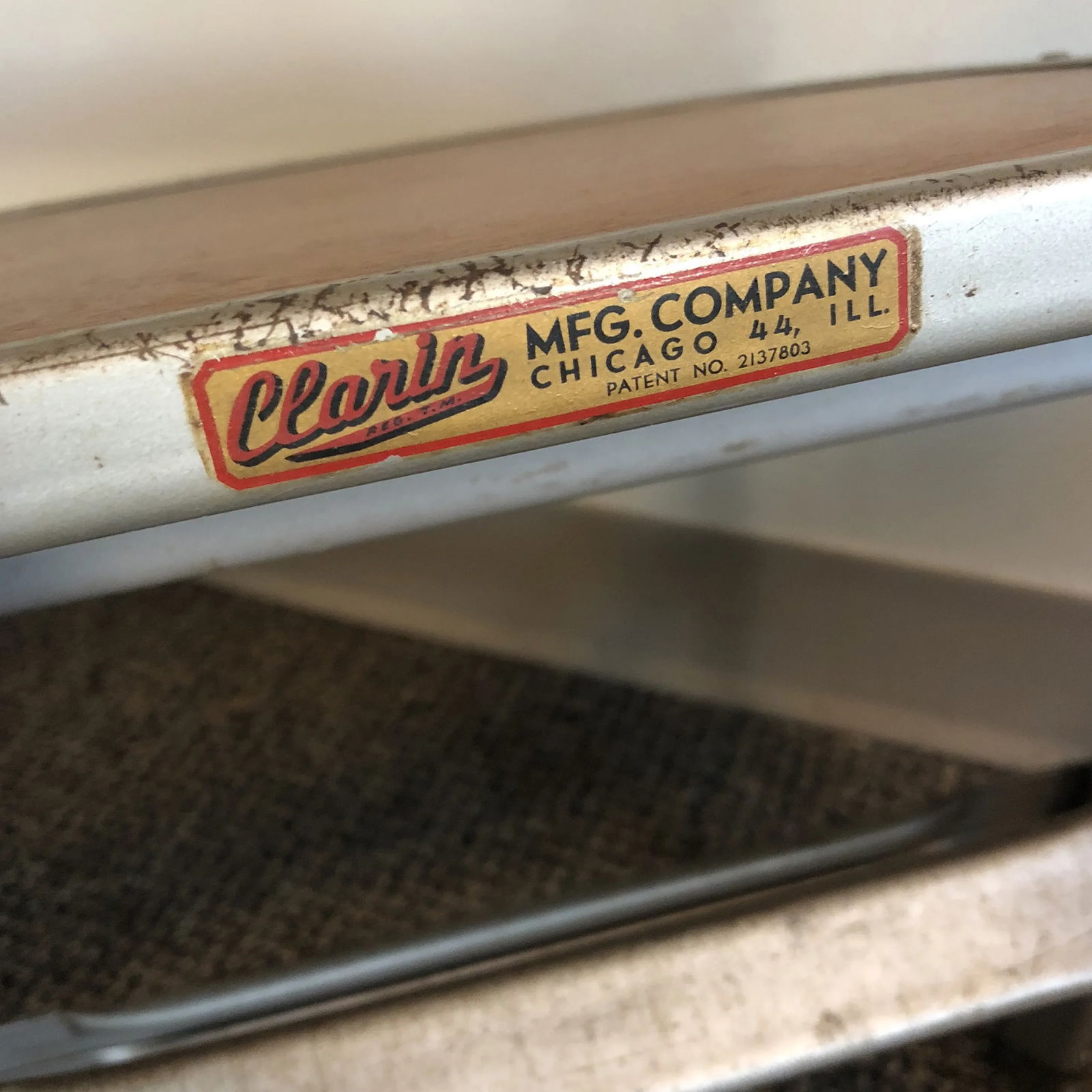 1950s Industrial Metal Children's Folding Chairs - a Pair - 5