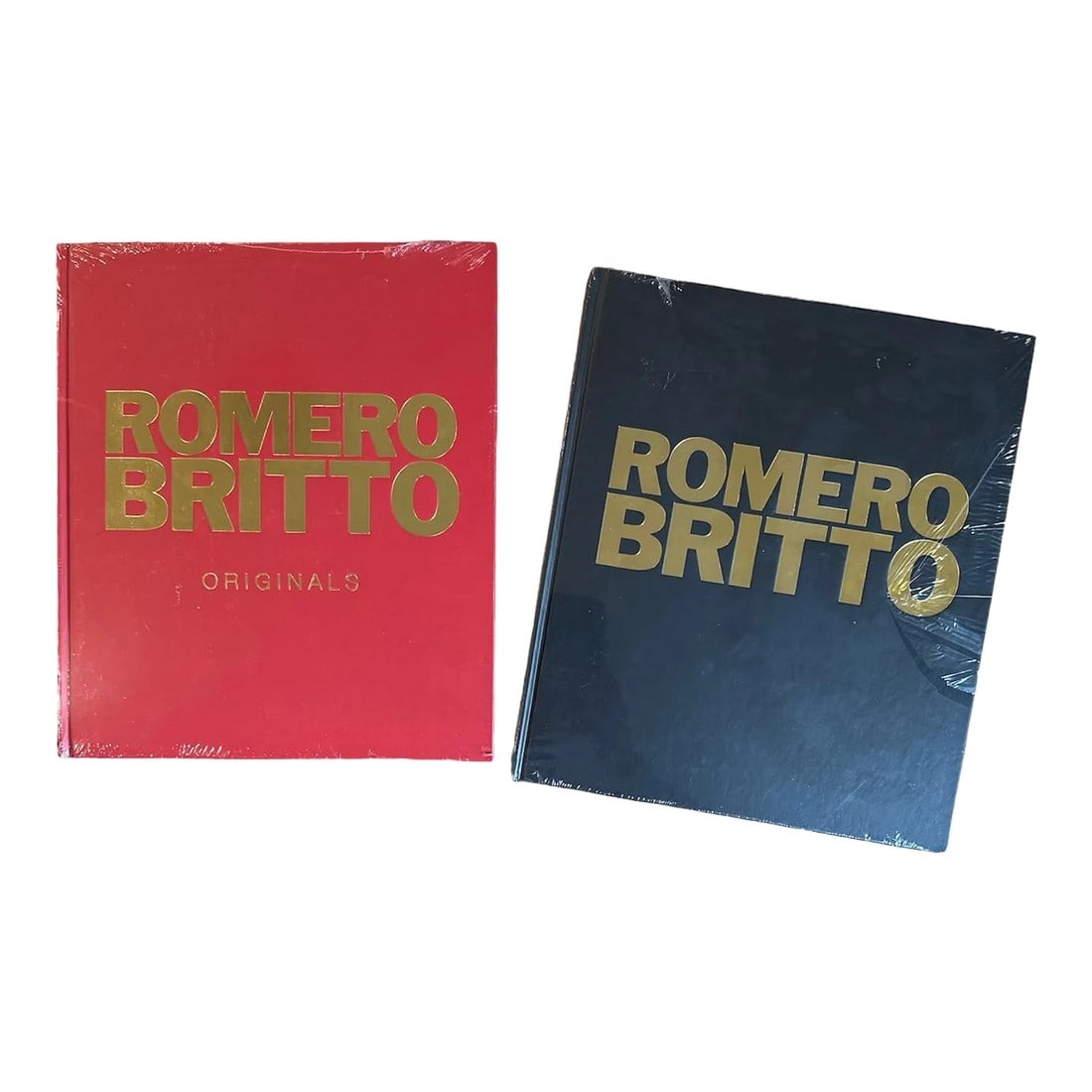 Set of 2 Romero Britto Coffee Table Art Hardcover Book Originals Red and Black 2016 Original Shrink: Hardcover pair of art books-unopened. The shrink wrap is torn in areas. Romero is considered one of the most famous and celebrated living visual artists in the globe. Title: Romero Britto
