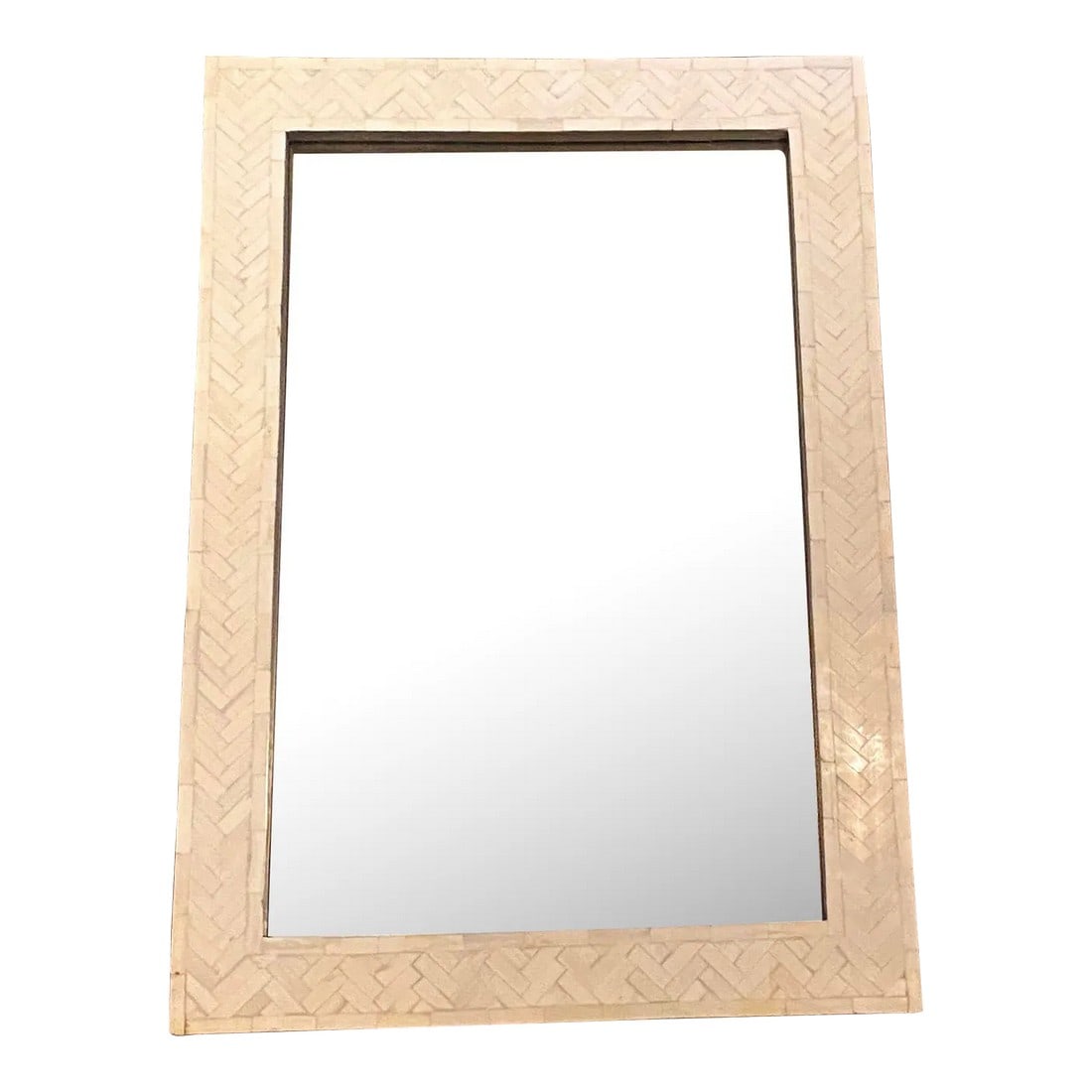 Contemporary West Elm Parsons Bone Inlay Wall Mirror: West Elm Parsons Bone Inlay Wall Mirror reinterprets the original iconic Parsons design with a simple yet substantial frame that brings dimension and texture to any room. Due to the natural variation