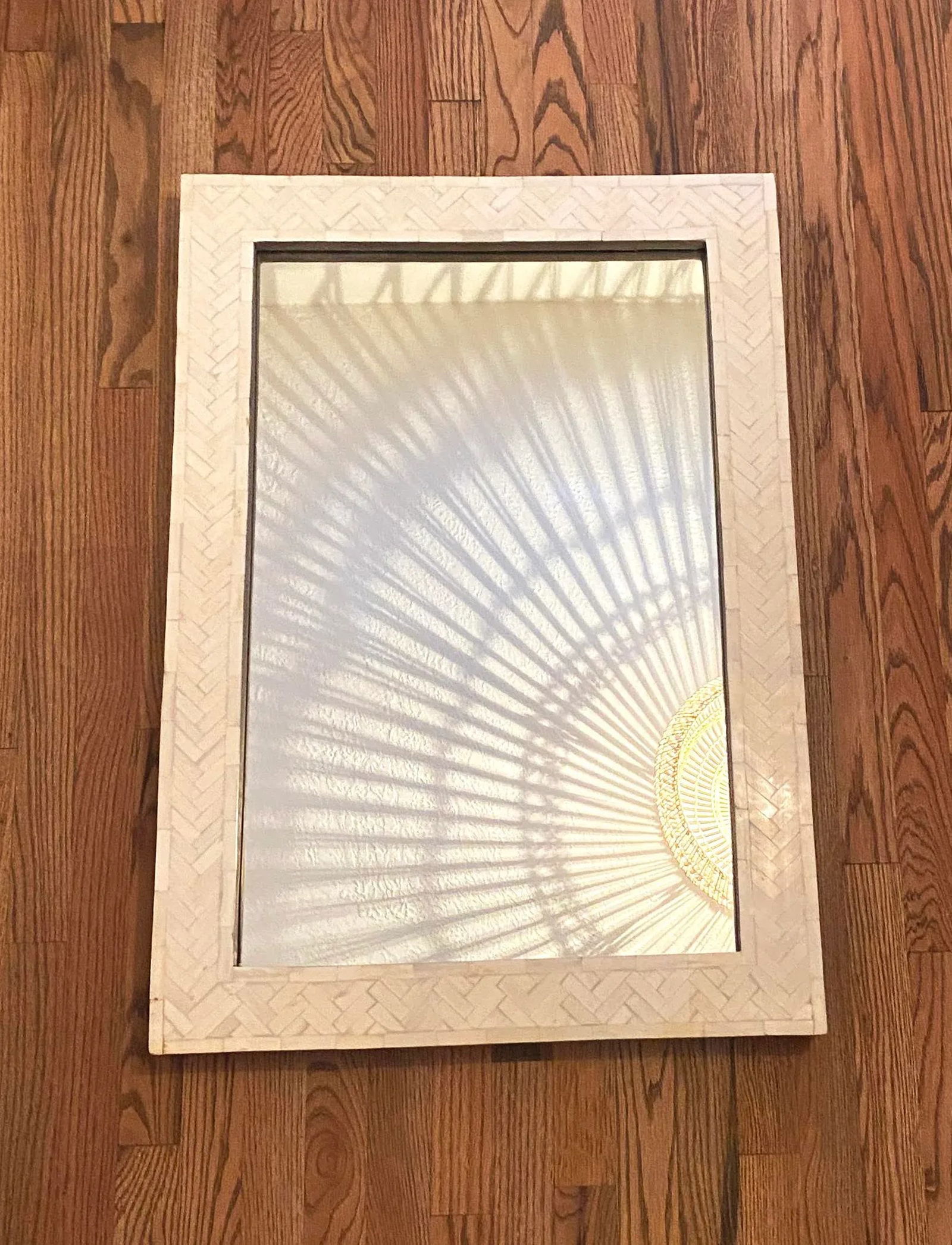 Contemporary West Elm Parsons Bone Inlay Wall Mirror - 2