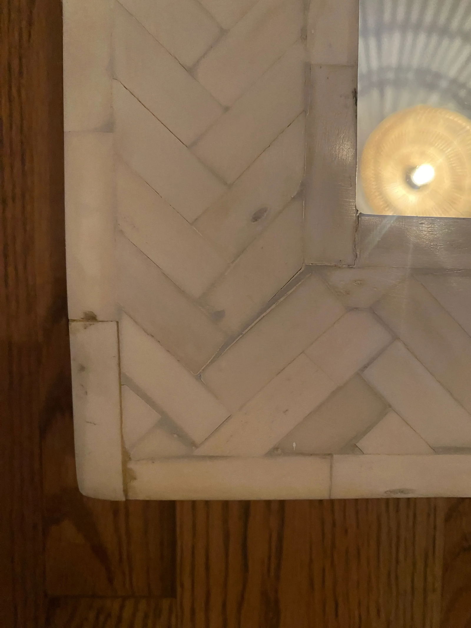 Contemporary West Elm Parsons Bone Inlay Wall Mirror - 7