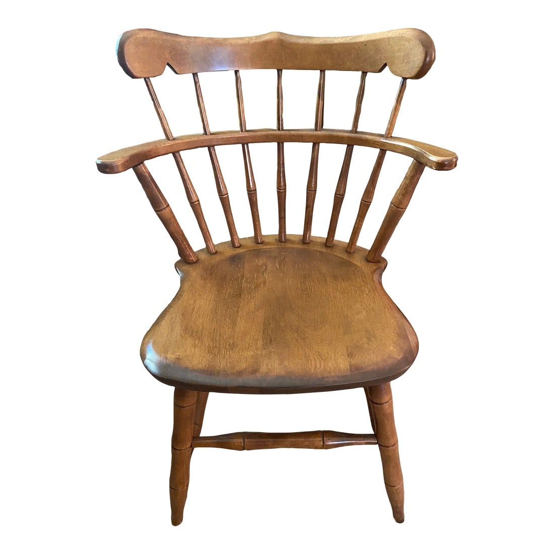 1970s A. Bent & Brothers Solid Hard Rock Maple Windsor Chair (1 of 3)