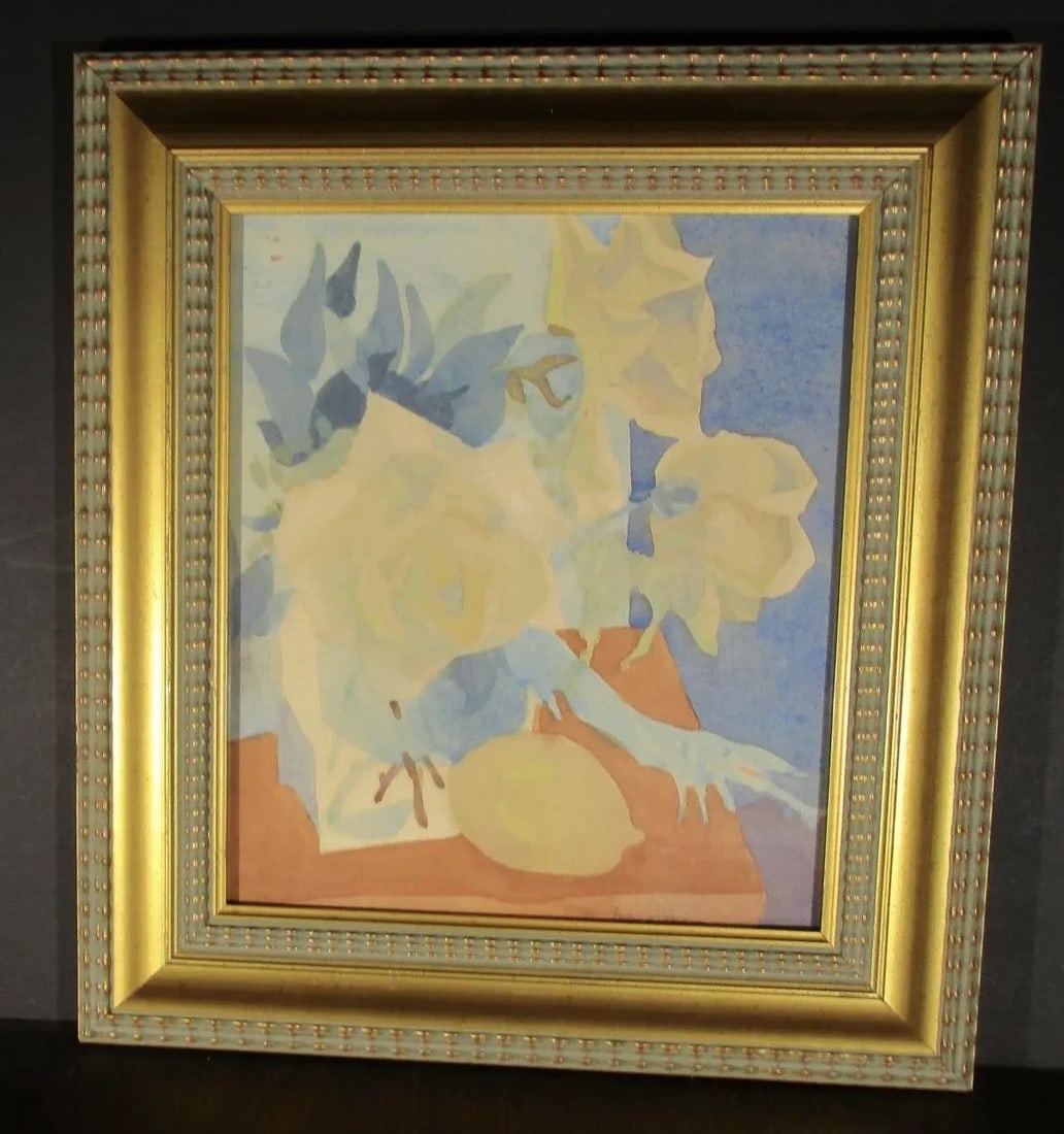 Floral Watercolor Still-Life by Tranerman Circa 1980s - 2