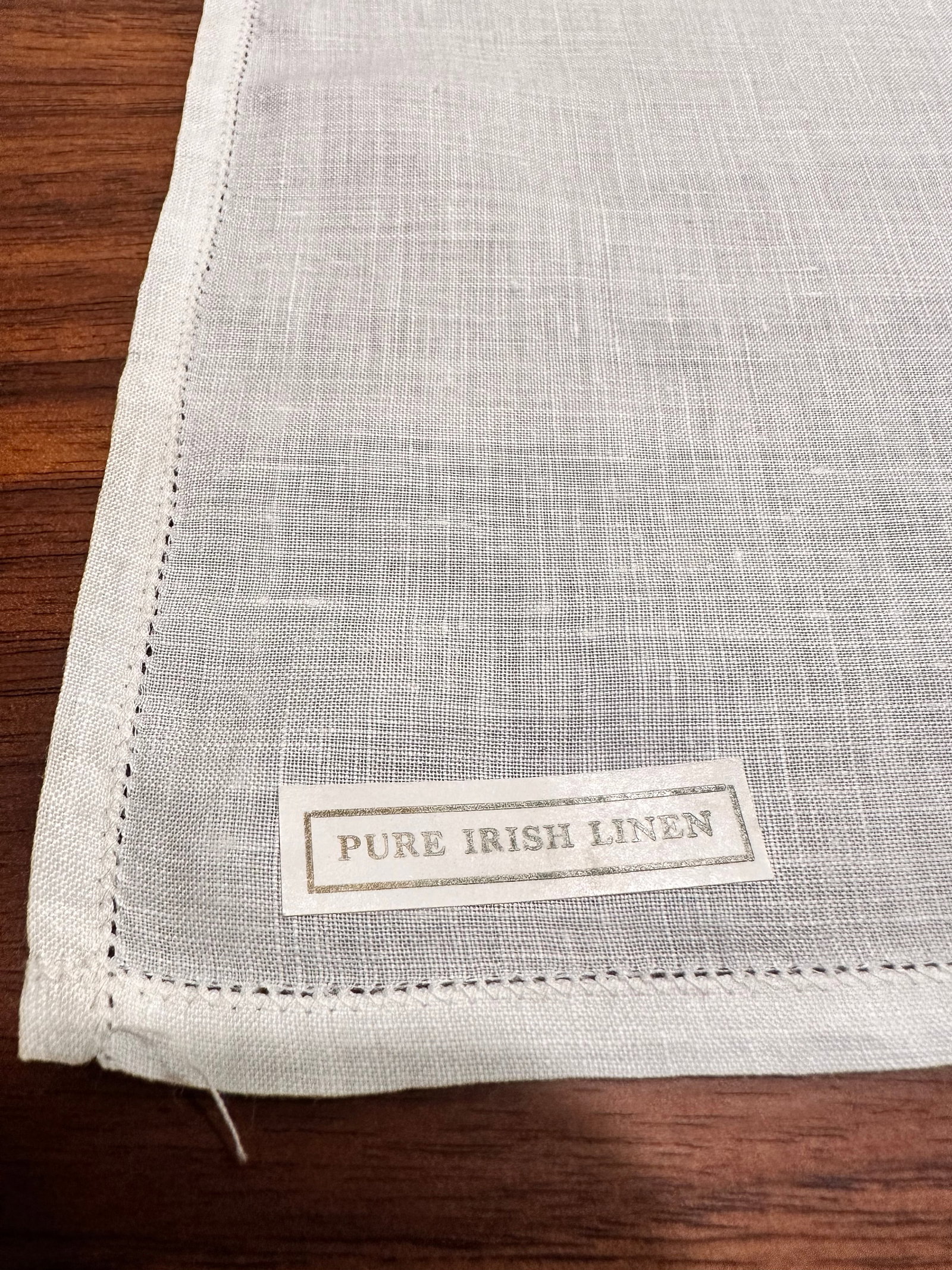 Vintage Irish Linen Shamrock Handkerchief Cotton Embroidery - 4