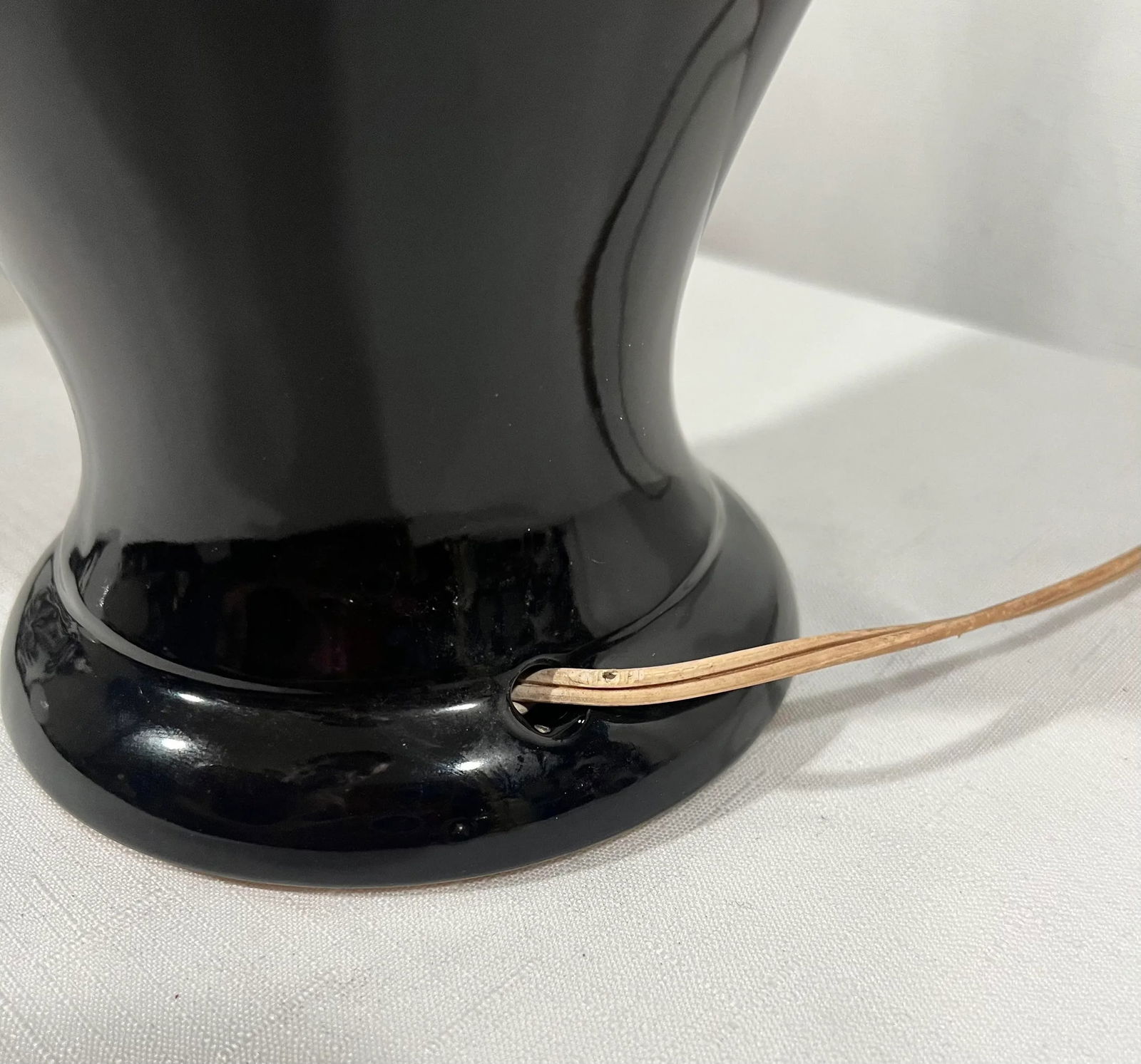 Vintage Black Ginger Jar Style Table Lamp With Shade - 4