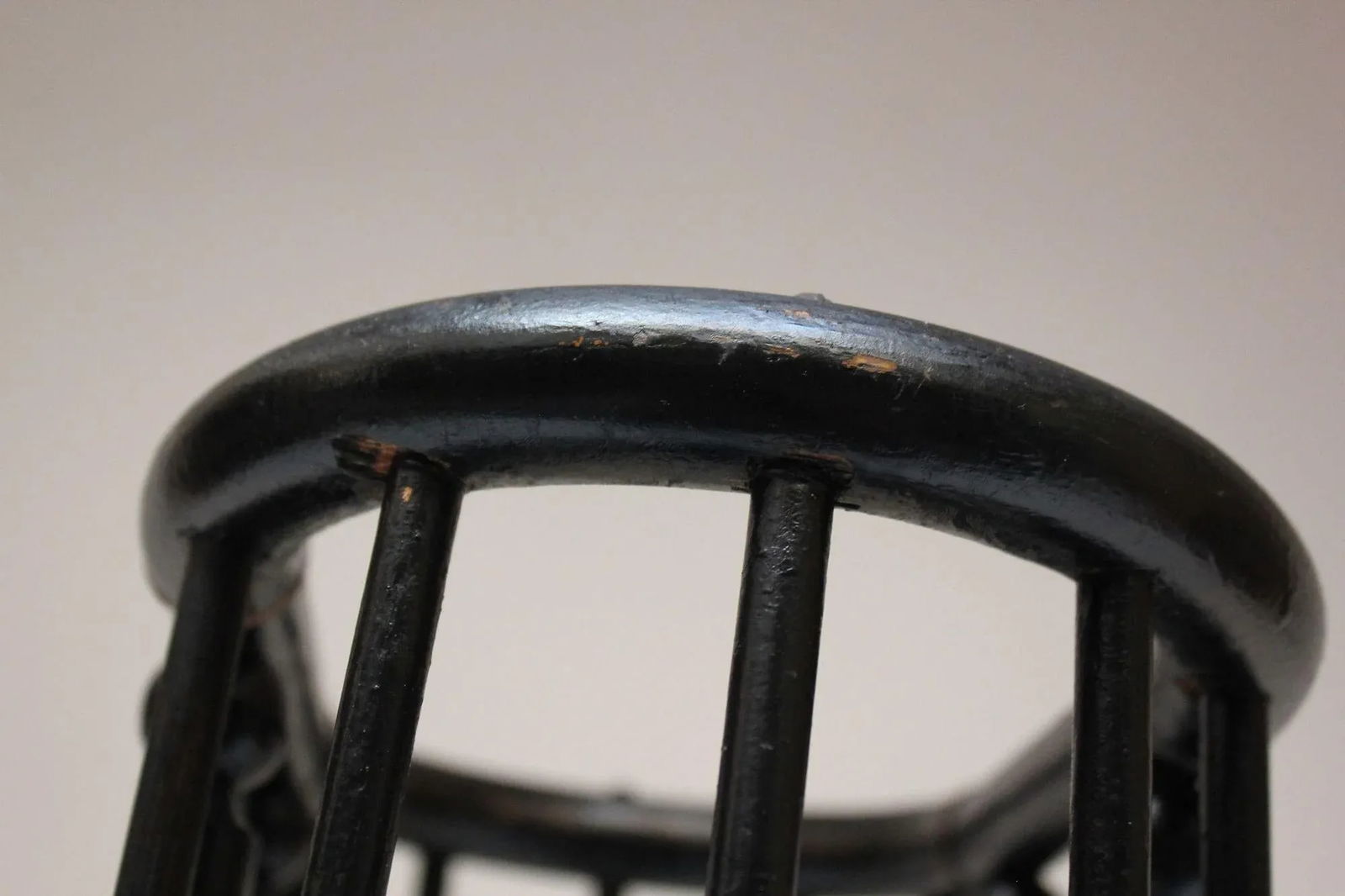 Arts and Crafts Stick and Ball Form Ebonized Umbrella Stand - 12