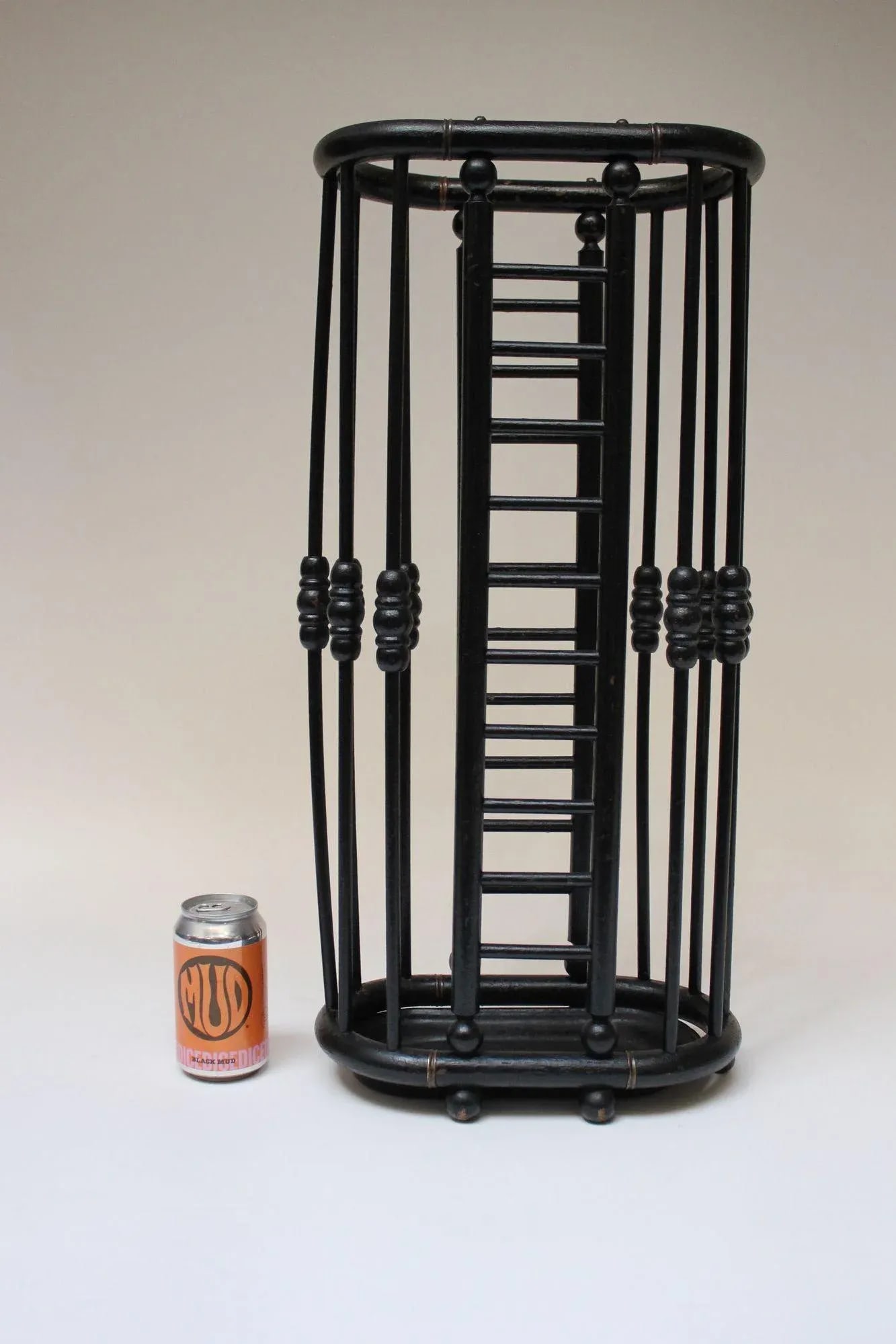 Arts and Crafts Stick and Ball Form Ebonized Umbrella Stand - 6