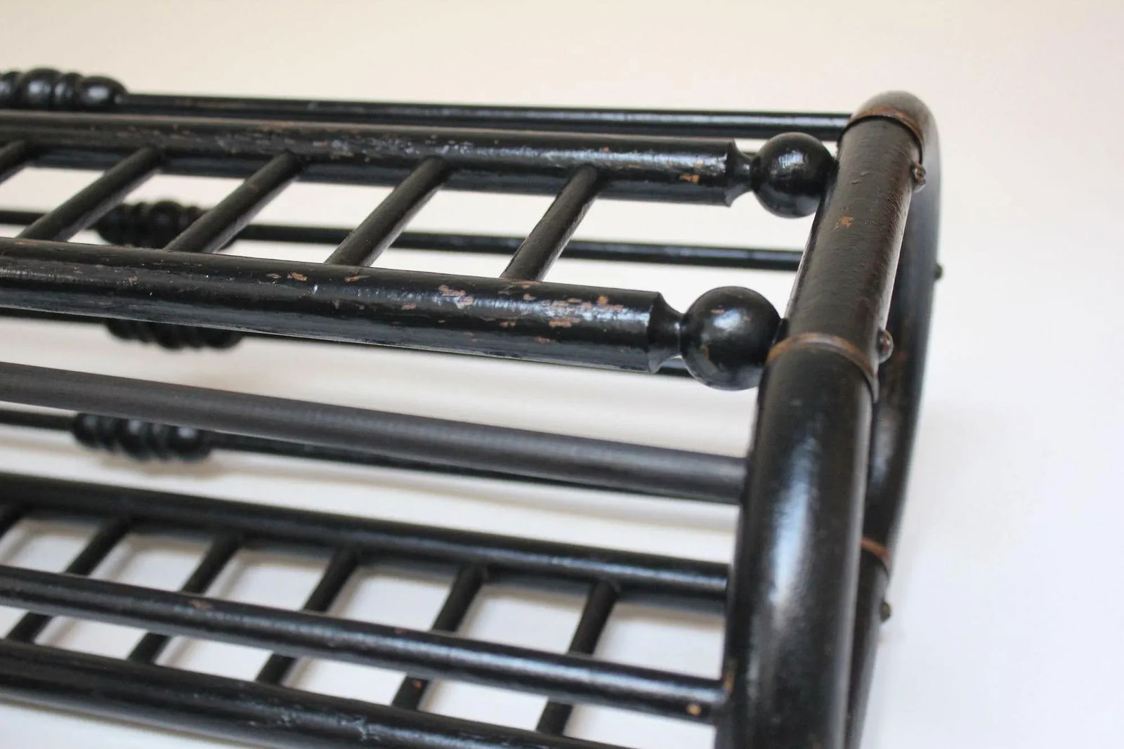 Arts and Crafts Stick and Ball Form Ebonized Umbrella Stand - 7