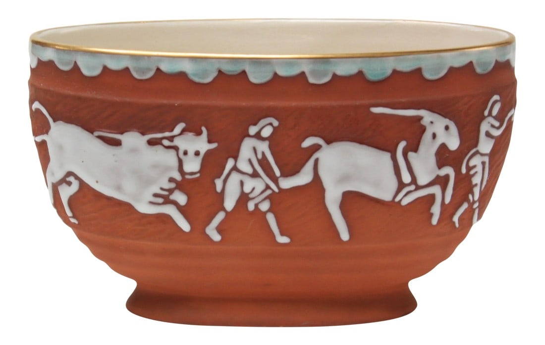 Vintage Terracotta Porcelain Decorative Planter by Kathi Urbach for Goldscheider (1 of 10)