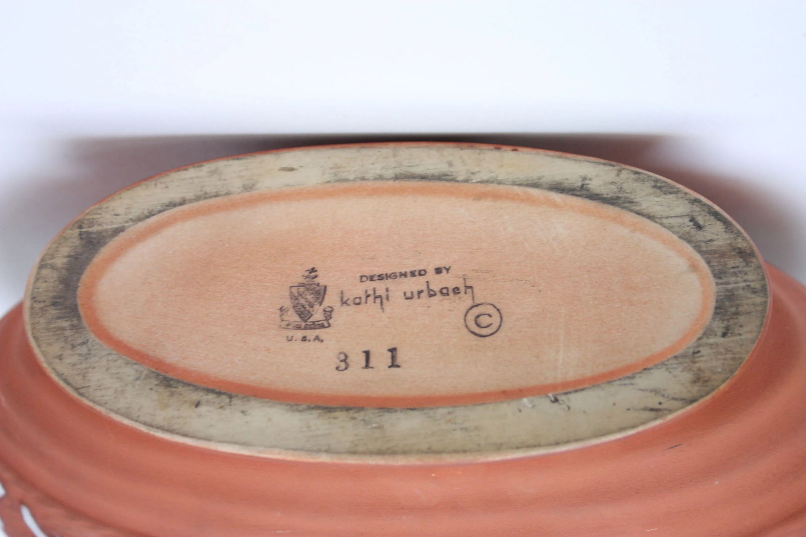 Vintage Terracotta Porcelain Decorative Planter by Kathi Urbach for Goldscheider - 9