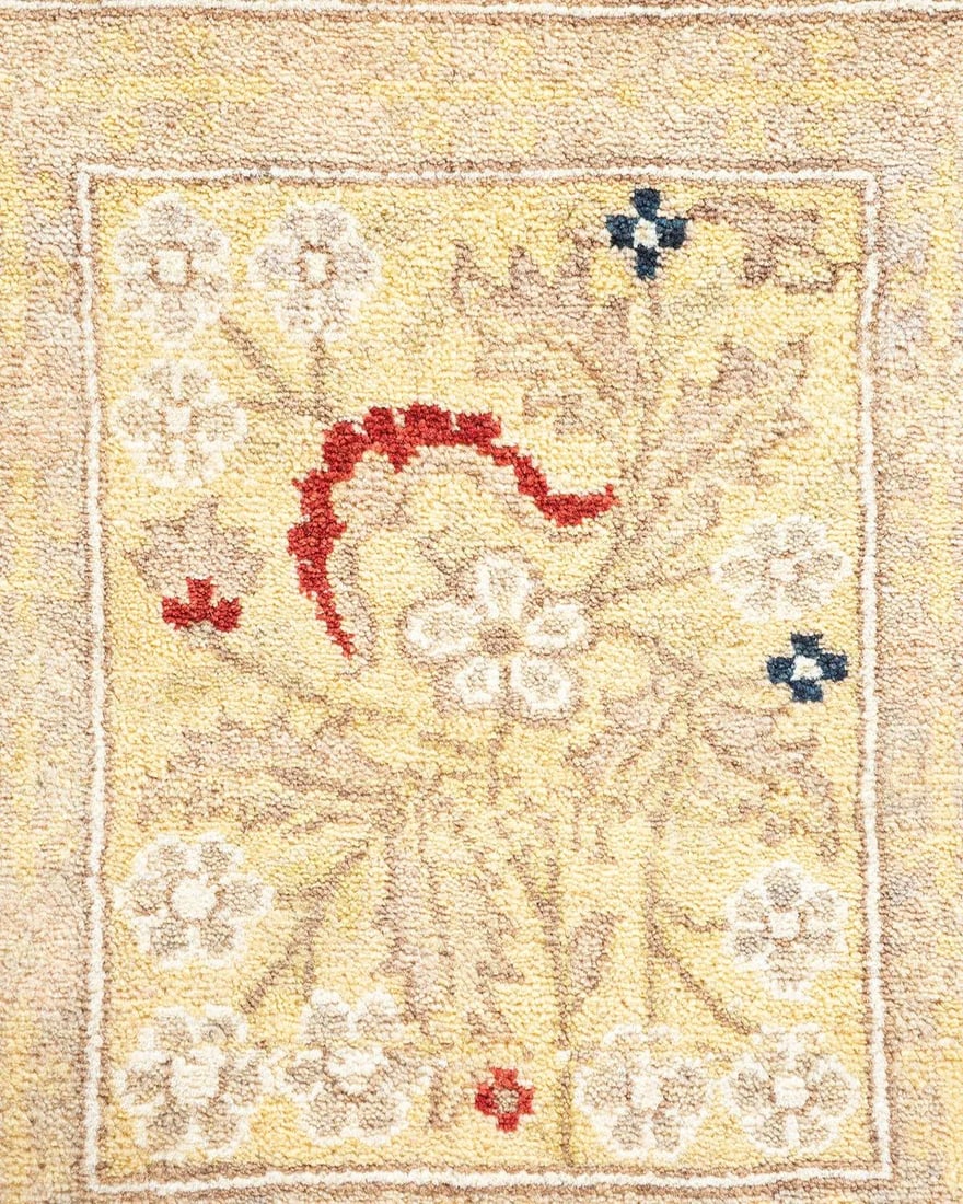 Mogul, One-of-a-Kind Hand-Knotted Area Rug - Ivory, 6' 4" x 7' 1" - 3