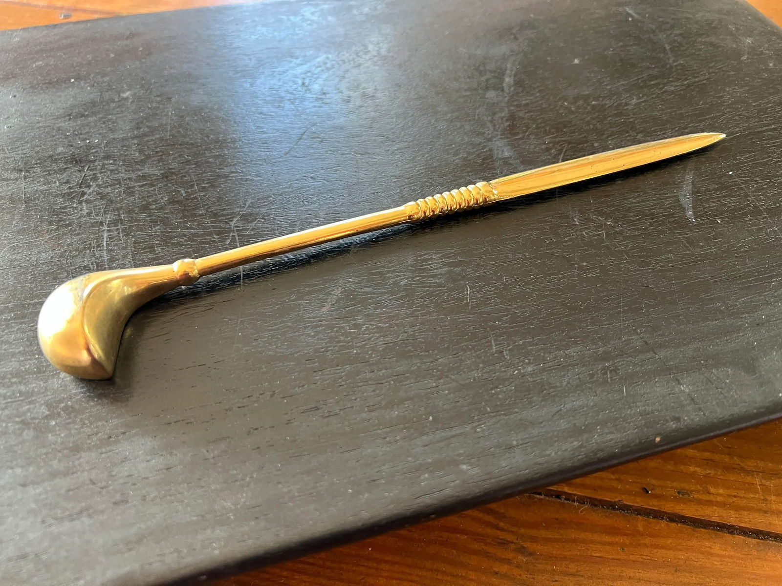 1970s Brass Tennis Letter Opener - 3