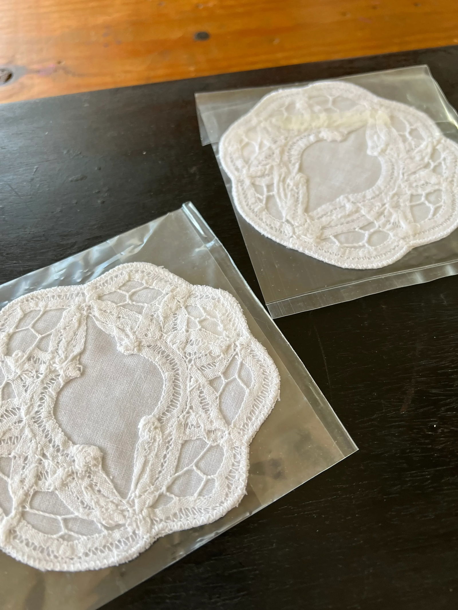 1970s Battenburg Linen Napkins Lace Dollies Set of 11 - 3