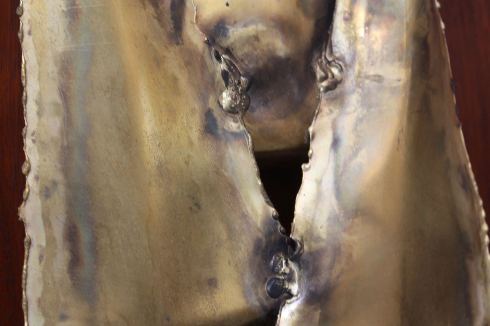 Brutalist Torch-Cut Brass 'Cats' Wall Sculpture - 9