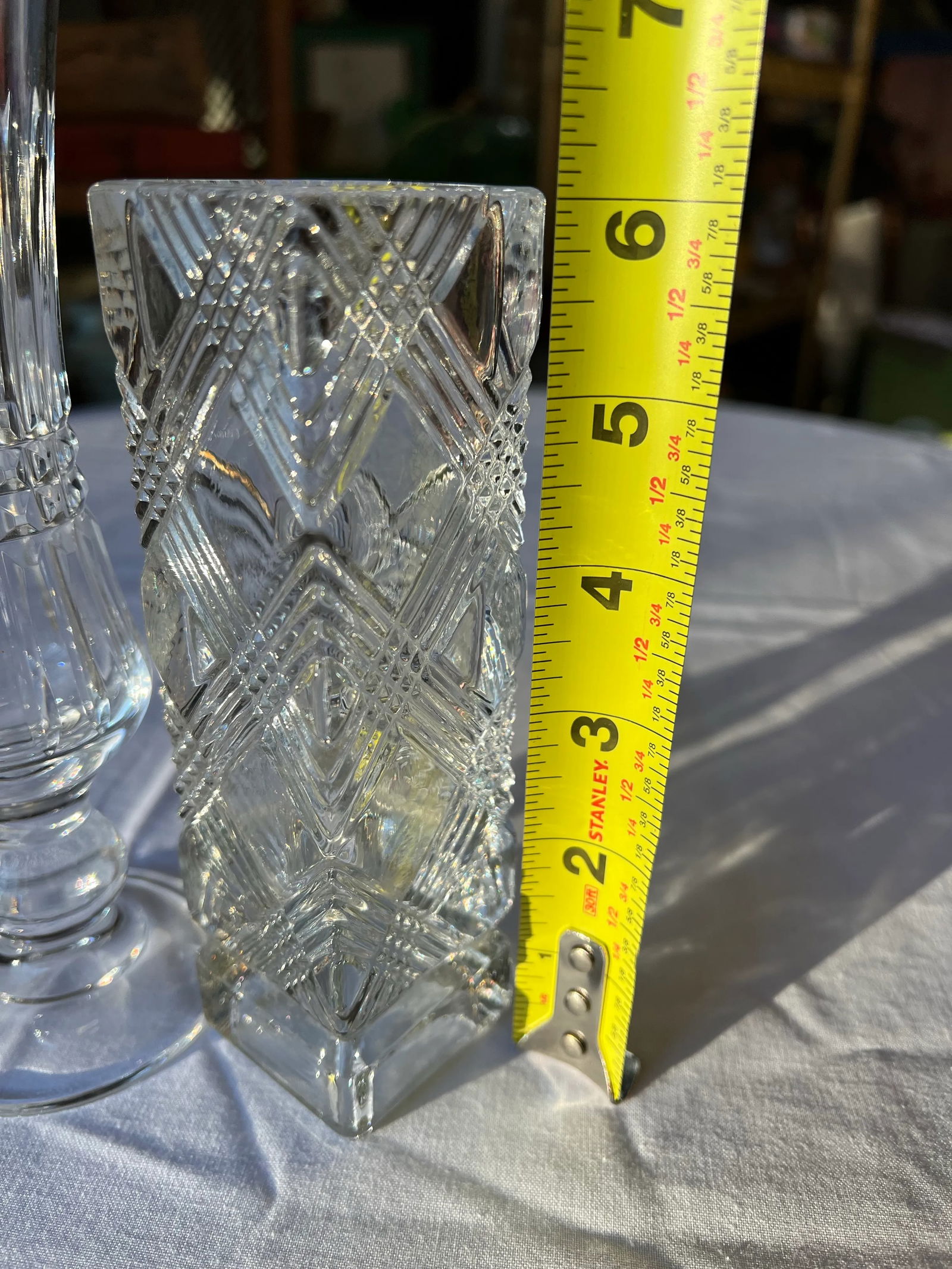 1970s Crystal Vases - A Pair - 8