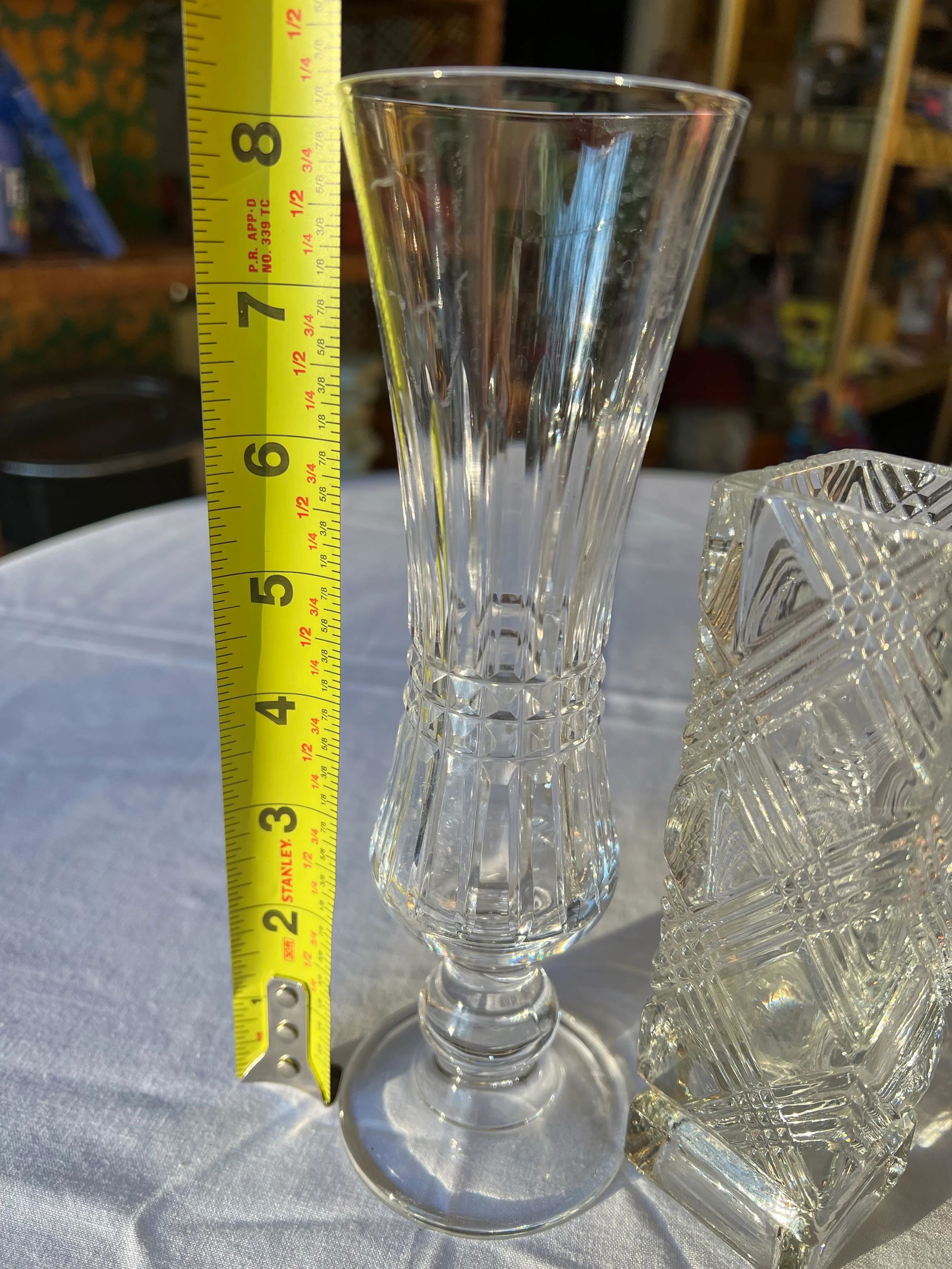 1970s Crystal Vases - A Pair - 9