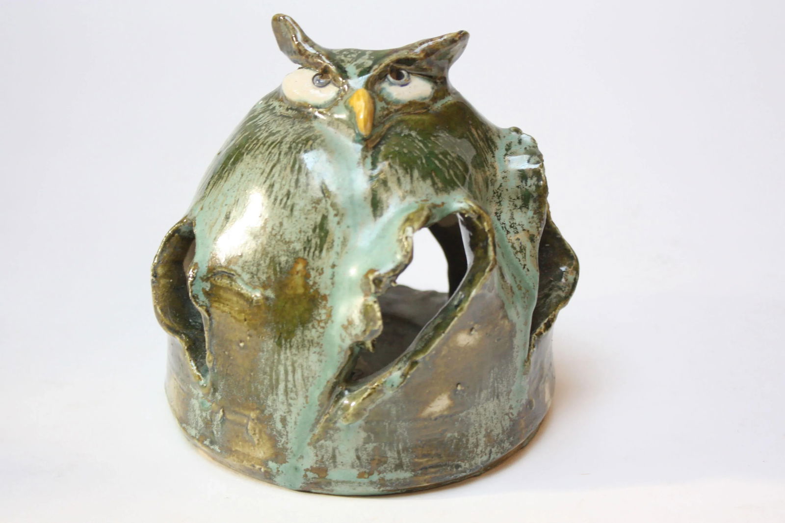 Vintage Austrian Studio Pottery Owl by Rattenberger Töpferladen - 13