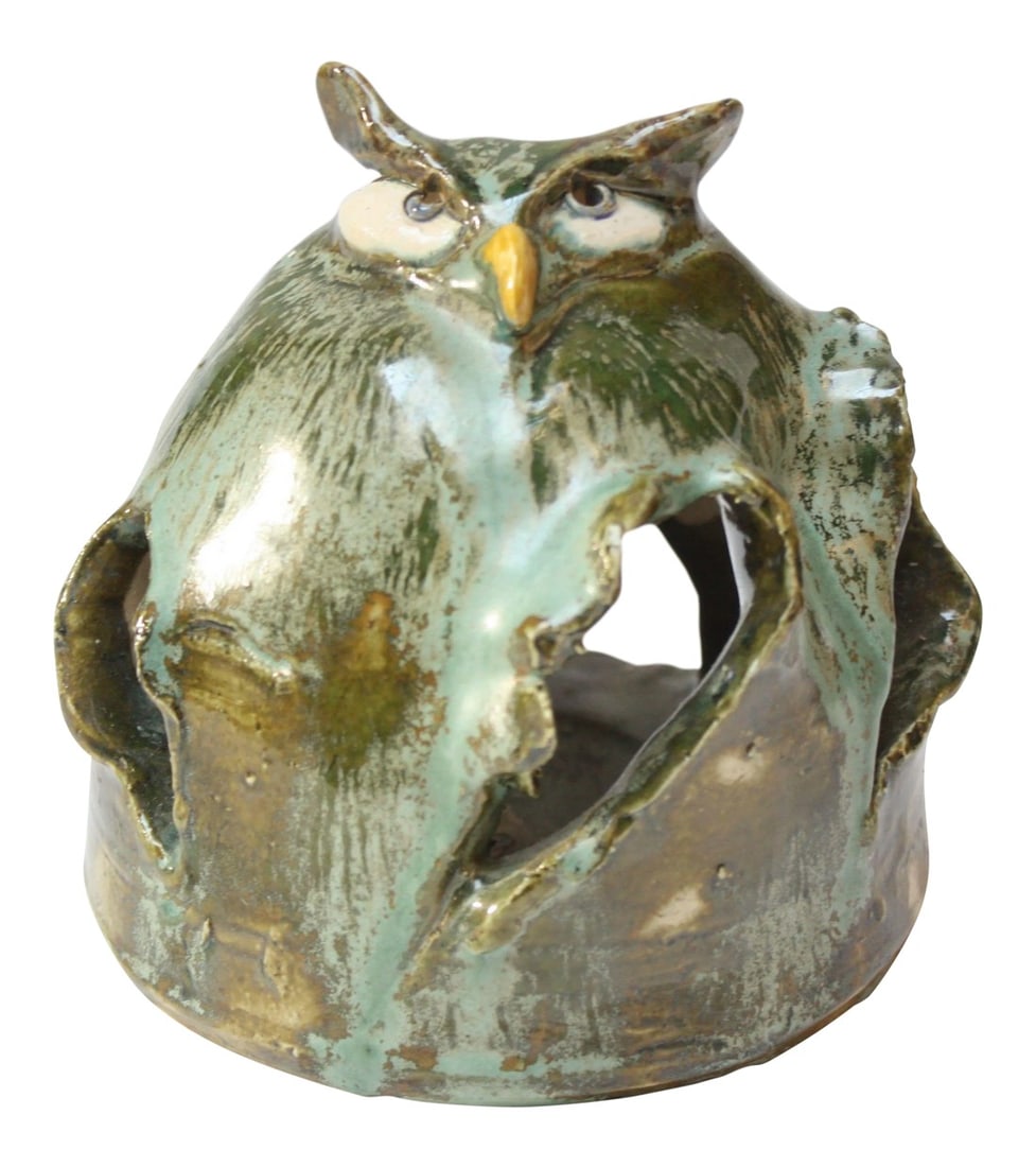 Vintage Austrian Studio Pottery Owl by Rattenberger Töpferladen (1 of 13)